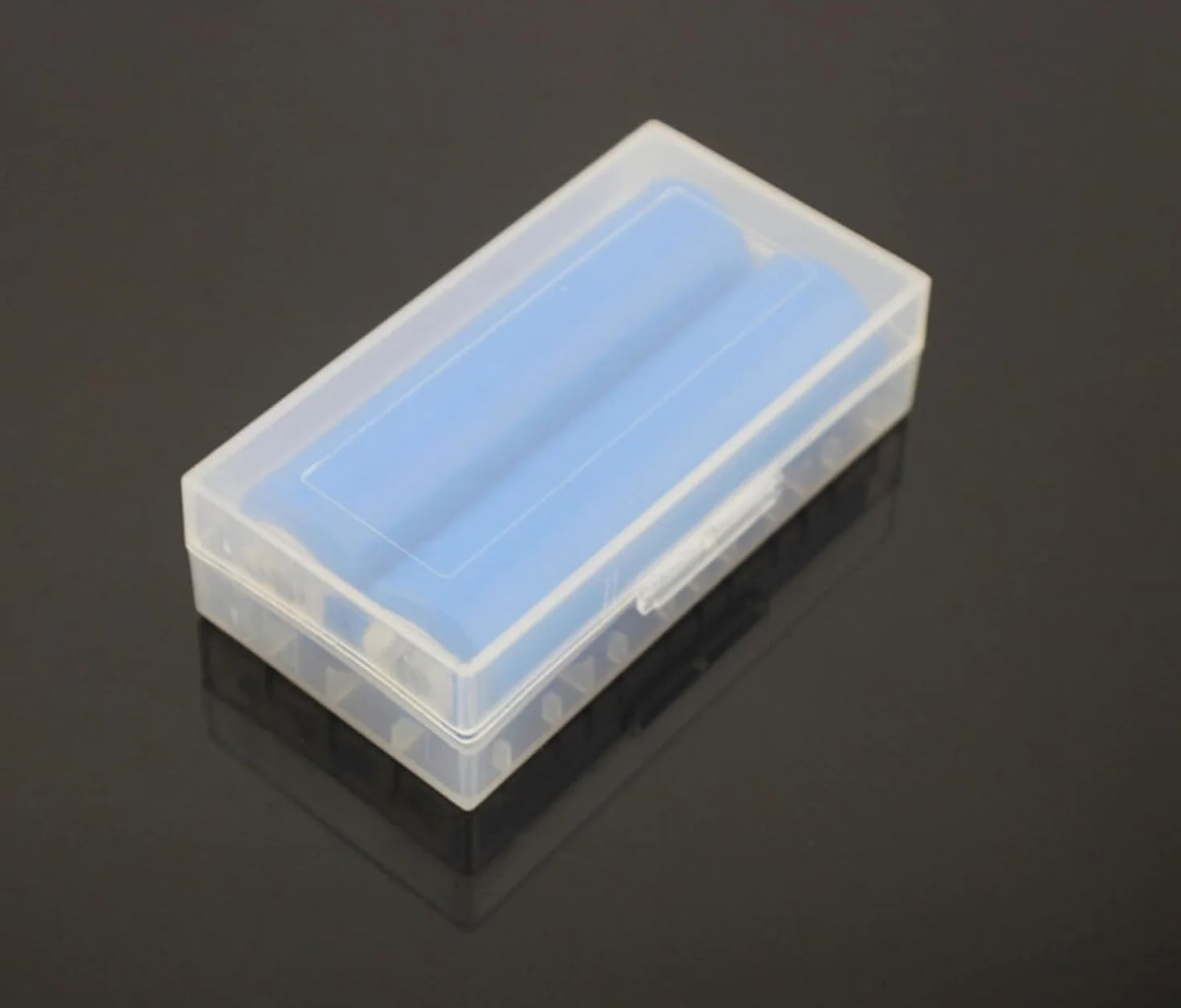 Etui do przechowywania baterii 18650/18350/CR123A/17670 plastikowe przezroczyste 12 szt.