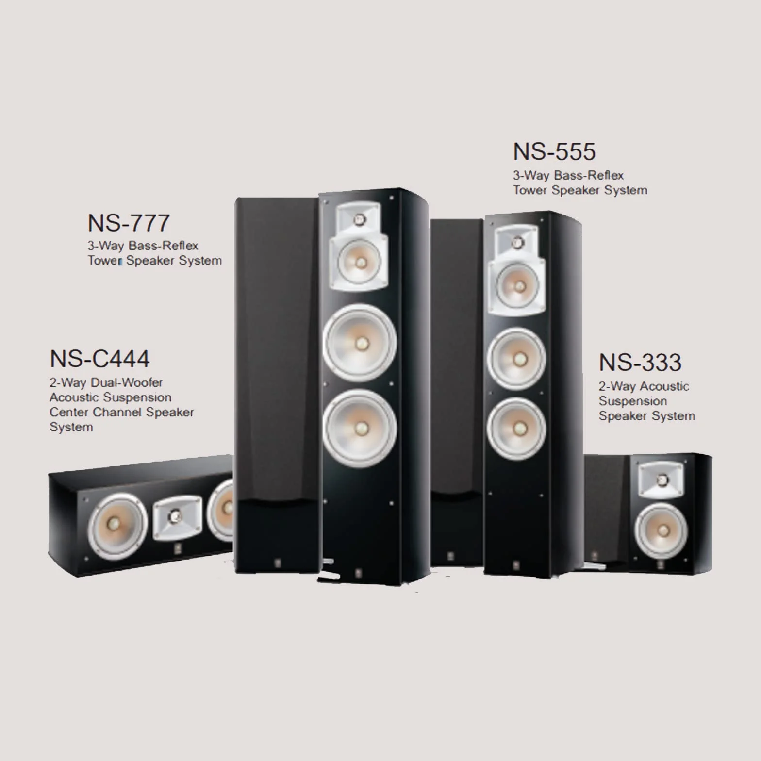Yamaha NS-555 System Głośników Stojących, Czarny, 1 Sztuka
