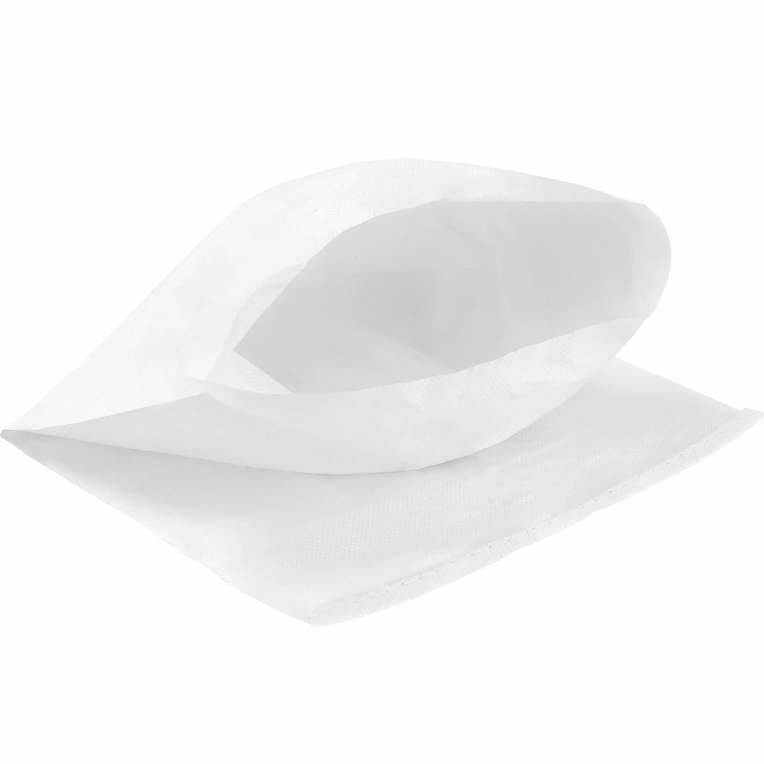 FUNSUEI 60 sztuk białych worków na piasek, 45 x 77 cm, puste worki z tkaniny ze ściągaczem, worek z polipropylenu (PP), worek na piasek do napełniania