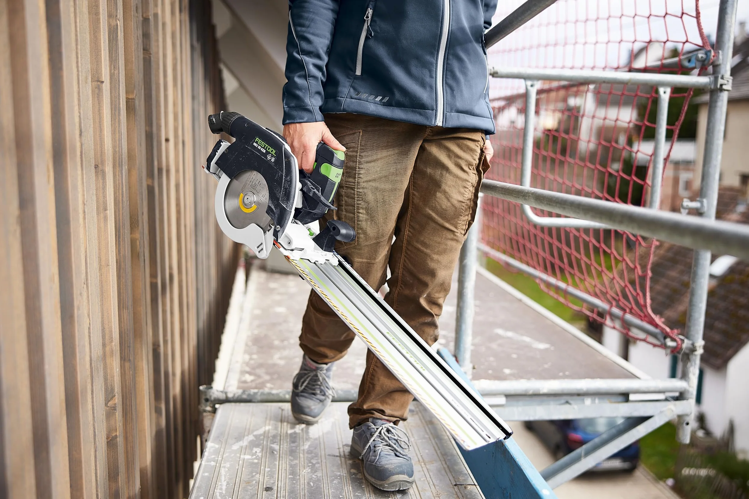 Festool Akumulatorowa ręczna piła tarczowa HKC 55 KEB-Basic-FSK 420 – wydajna piła tarczowa 18 V, mobilne piłowanie, precyzyjne cięcie, KickbackStop