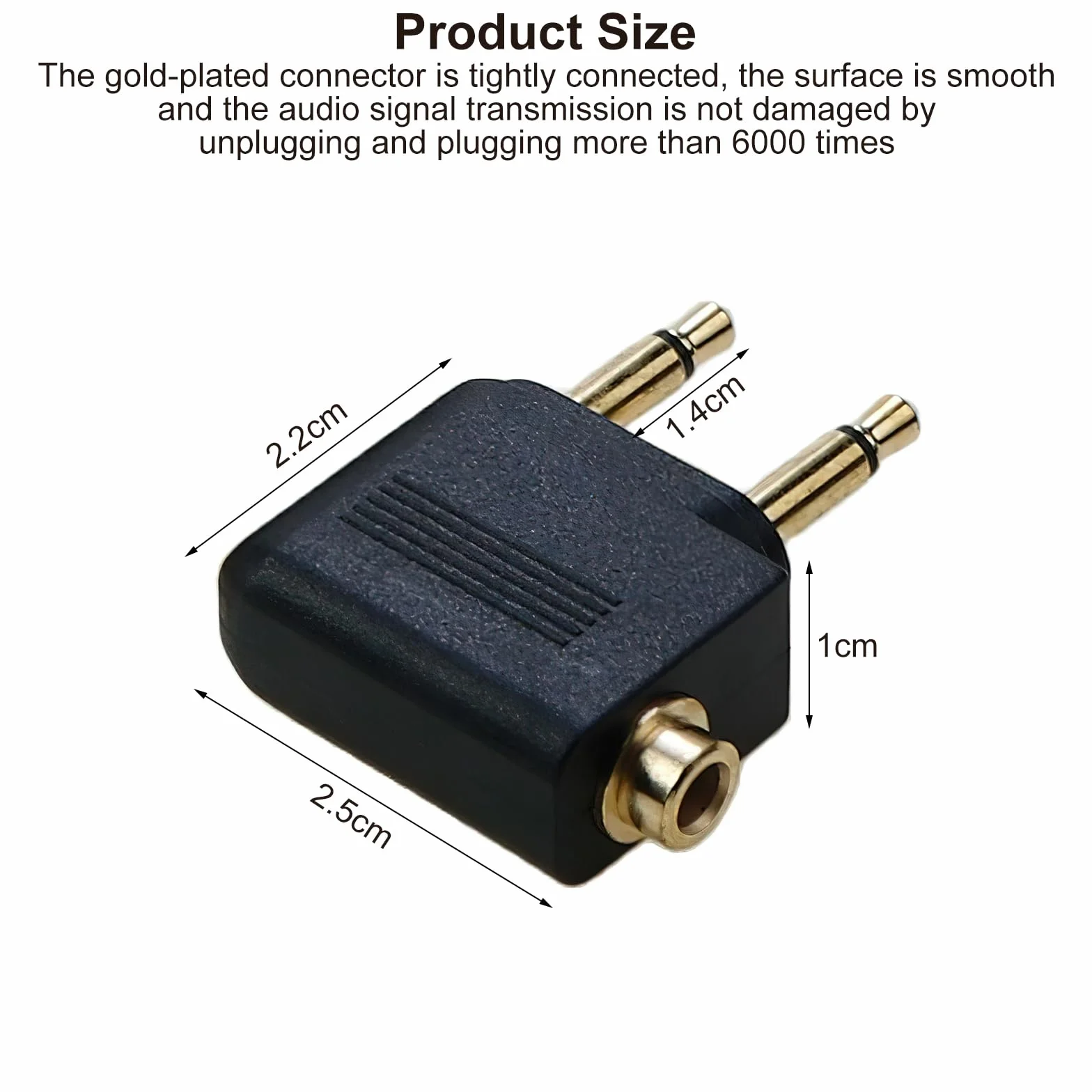 Adapter do słuchawek samolotowych 3,5 mm podwójny wtyczka audio zestaw