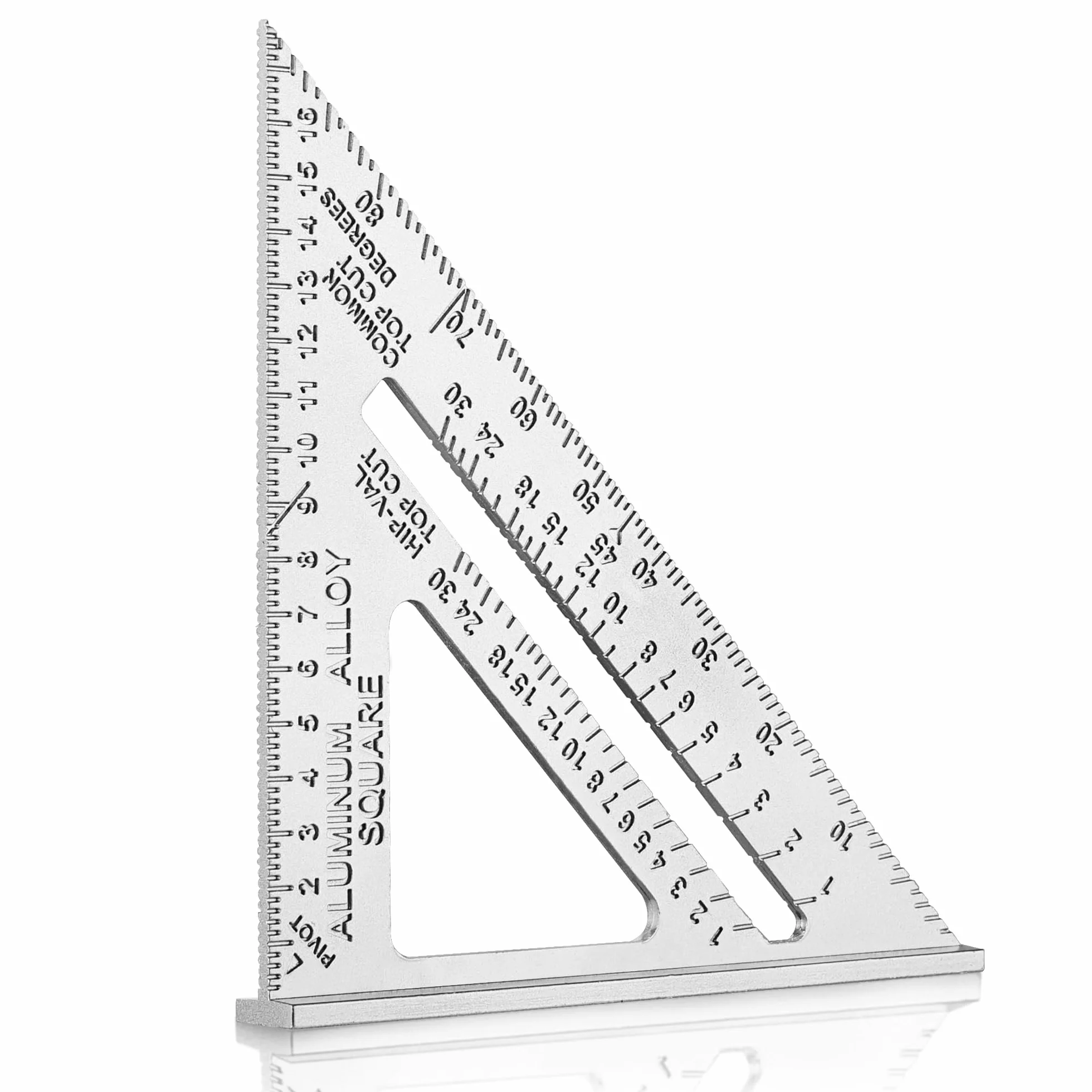 WORKPRO Aluminiowy kwadrat prędkości 180 mm, kombinowany kwadrat, narzędzie pomiarowe dla inżyniera stolarza, kąt krokwi, kwadratowe aluminium, precyzyjne narzędzie pomiarowe ze stopu dla stolarzy