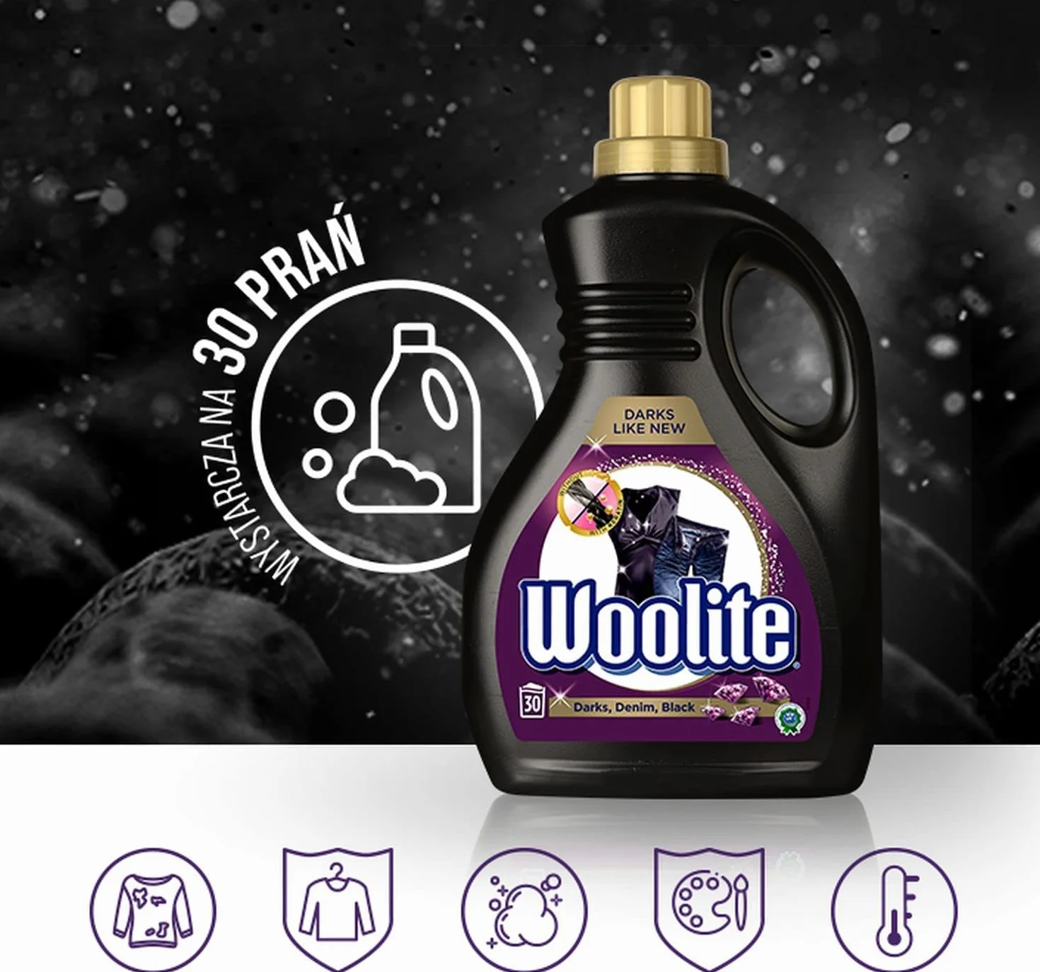 Woolite Keratin Therapy Darks Denim Blacks Płyn do Prania, 3.6 l