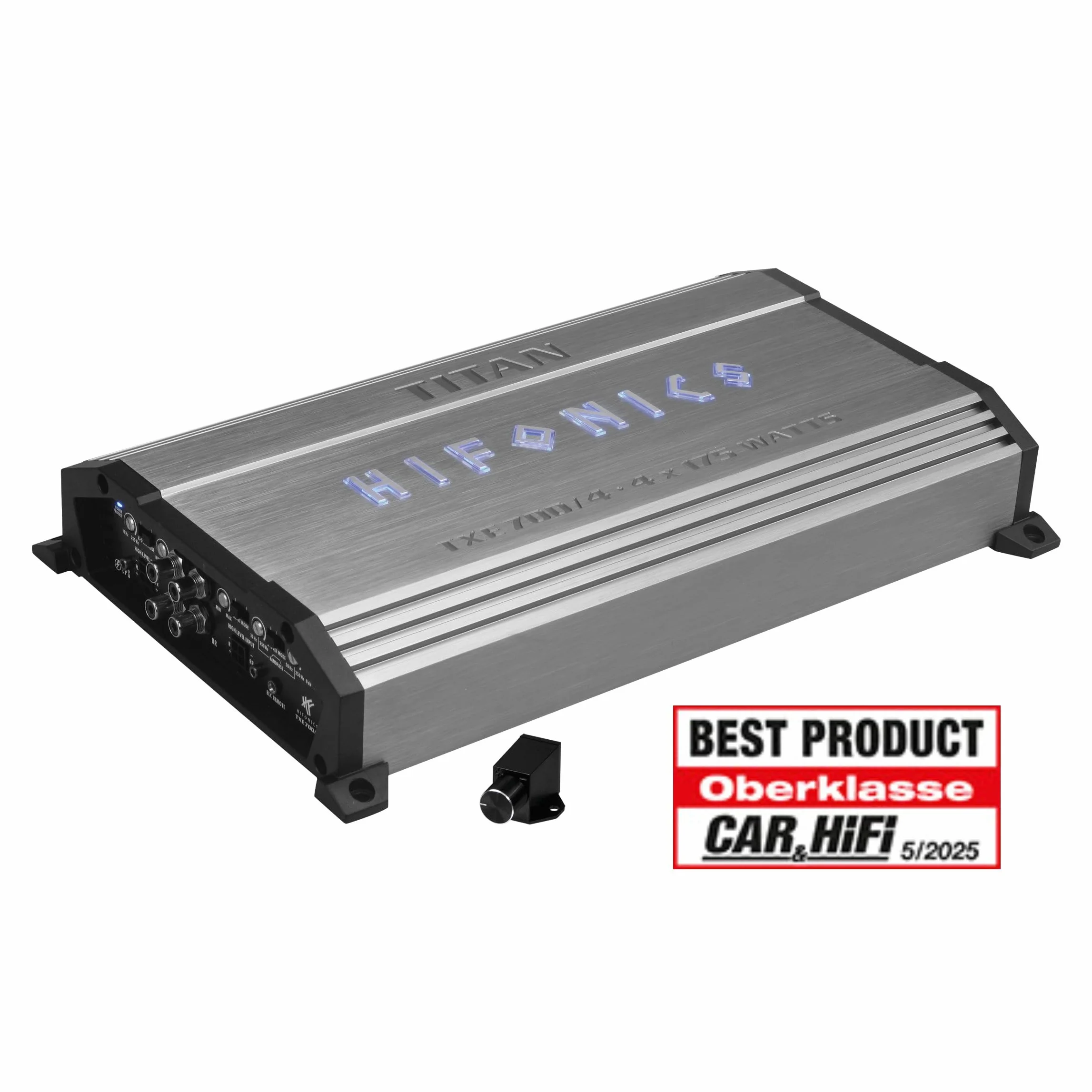 HiFonics TXE 700/4 4-kanałowy wzmacniacz Class-AB z 740 W RMS