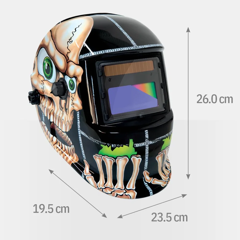 GYS Venus Maska Spawalnicza LCD 3/9-13 G BONES True Color, Automatyczne Zaciemnienie 0,08ms, Klasa Optyczna 1/1/1/2, Pole Widzenia 92x42mm