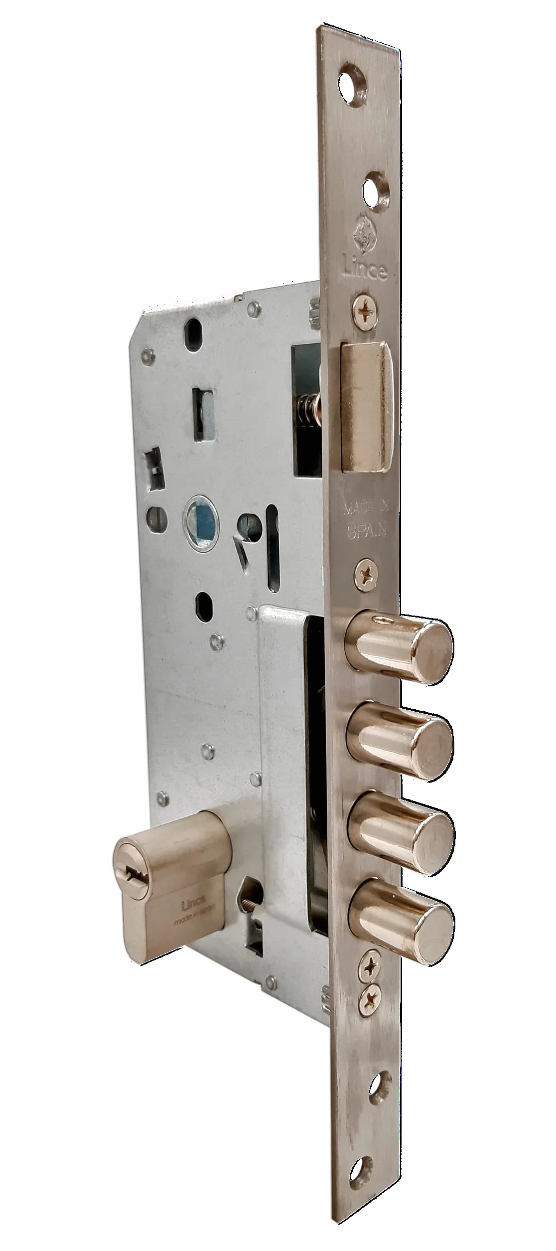 Lince Zamek ryglowy SEG drewno Inox Rect 50 mm