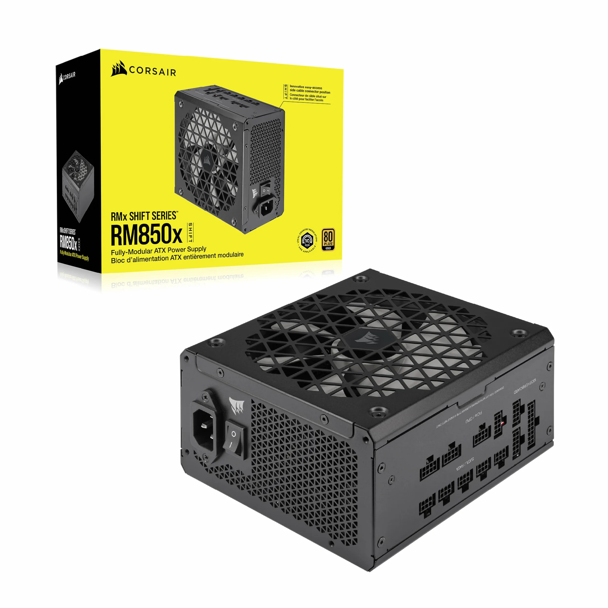 Corsair RM850x SHIFT W pełni modułowy zasilacz ATX 3.1 PCIe 5.1 80 PLUS Gold Czarny
