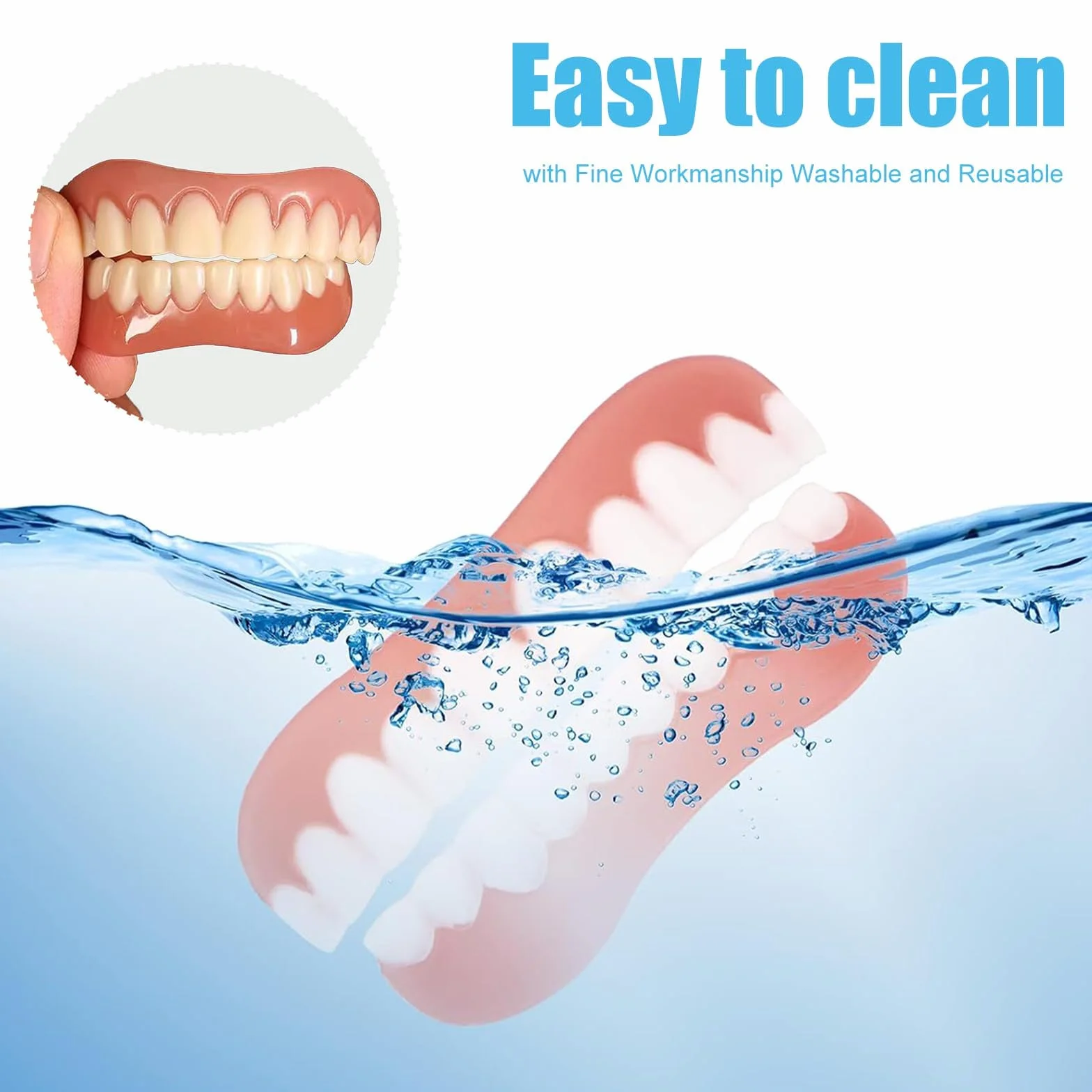 2Pairs Silicone Reline Denture Set, Denture Silicone Reline Kit，Professional Silicone Reline Kit for Dentures for Everyone
