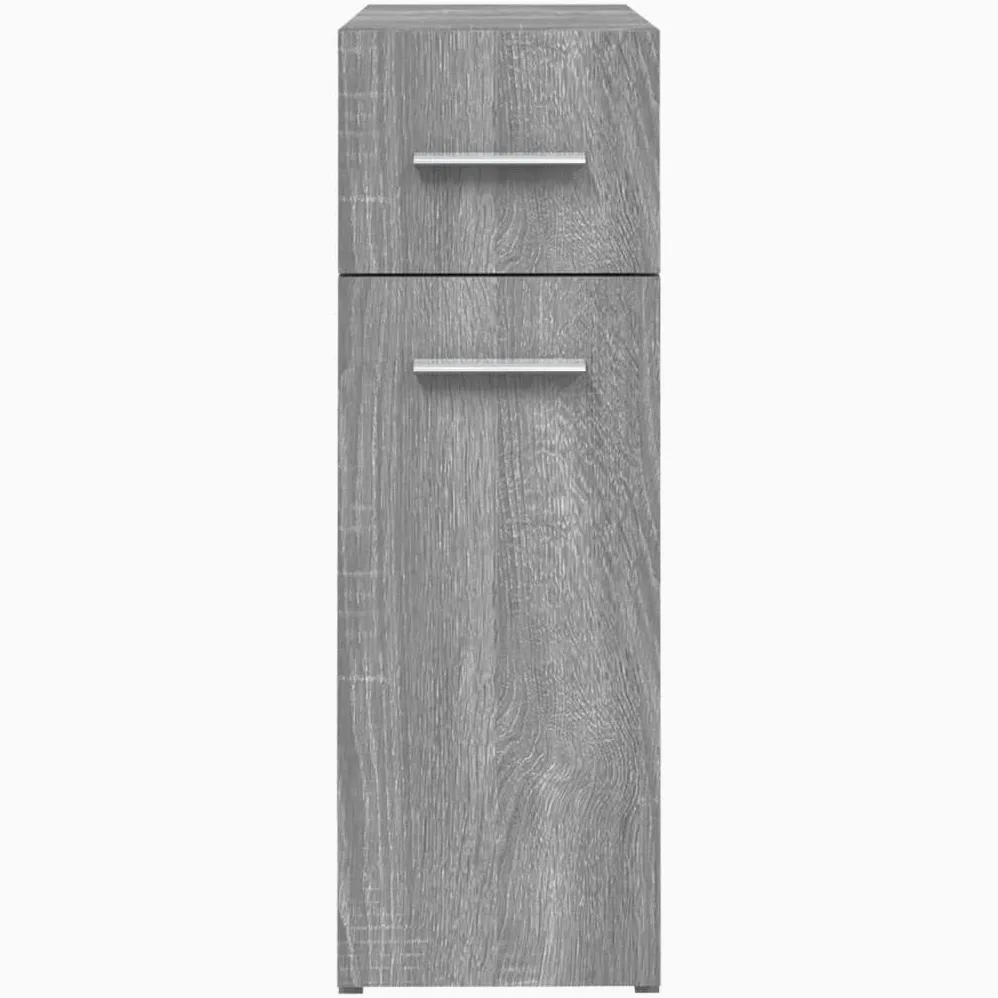 Sonoma szafka apteczna, szara, 20 x 45,5 x 60 cm, z materiału drewnopochodnego, wąska wysoka szafka z dużą ilością miejsca do przechowywania artykułów gospodarstwa domowego i żywności, łatwe