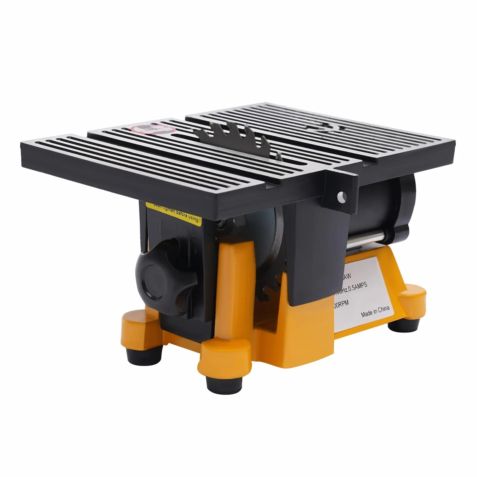 Mini stołowa pilarka tarczowa, wysokość cięcia 5/8", 220 V, średnica brzeszczotu 10 cm, przenośna, precyzyjna piła stołowa, do tworzywa sztucznego, drewna, szkła, kamienia, sklejki, płyt OSB, płyt