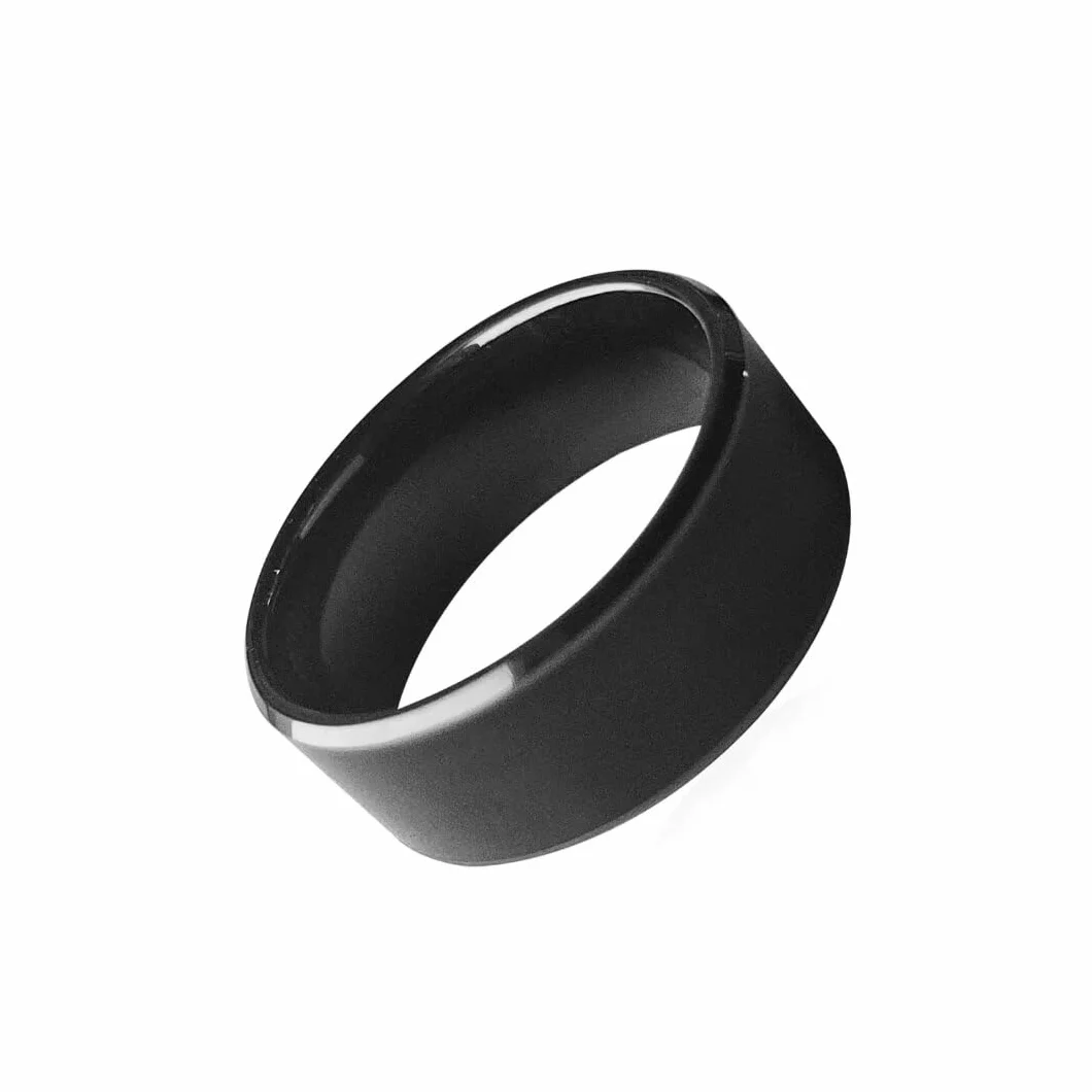 RFID rewritable Dual Frequency in one 125 khz t5577 & 13,56 mhz czarny ceramiczny Smart Finger ring Wear dla mężczyzn lub kobiet (Cuid + t5577 Chip 20 mm)