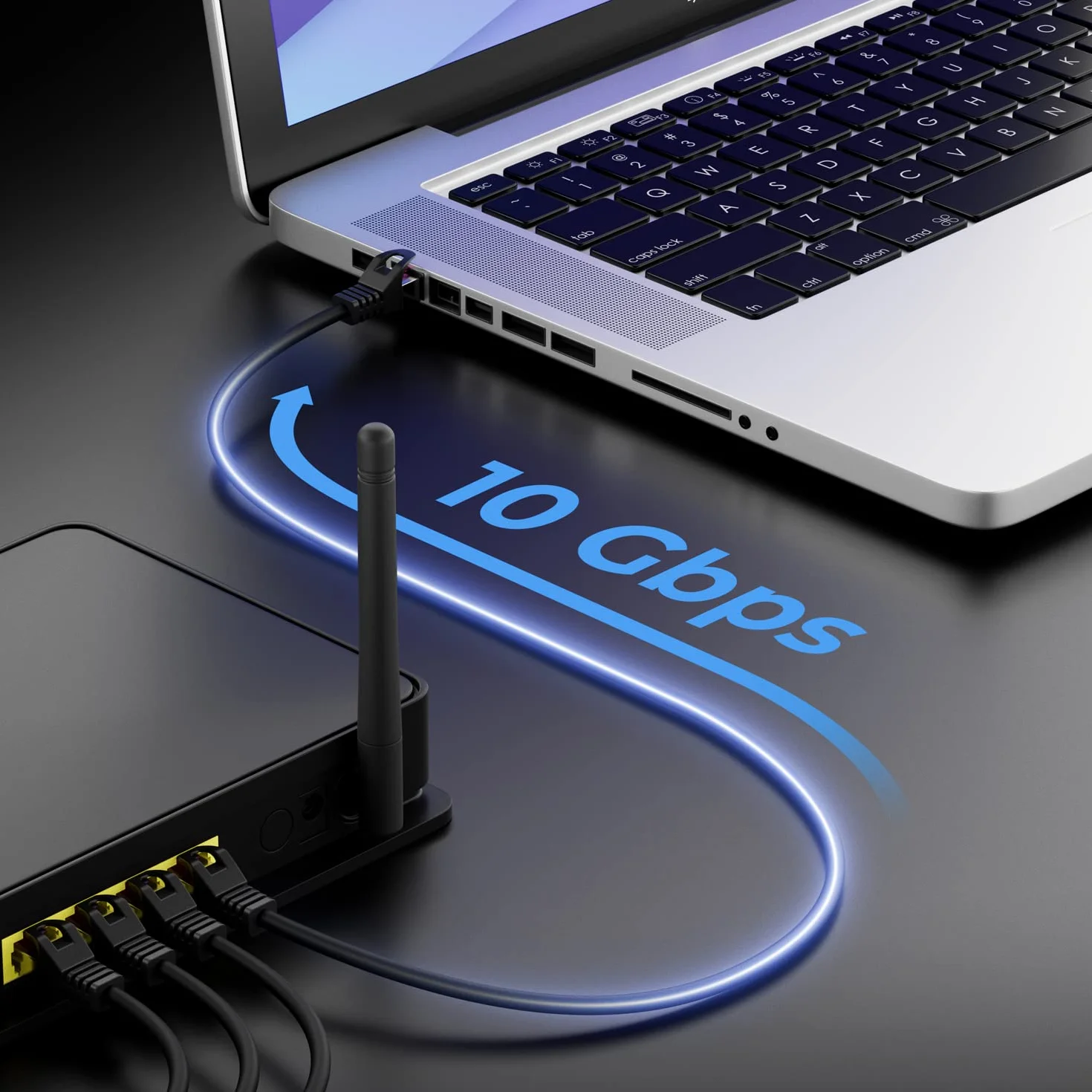 deleyCON 3,0m CAT7 Zewnętrzny Kabel Sieciowy S/FTP Ekranowanie Miedź RJ45 Ethernet LAN Patchkabel 10 Gbit/s