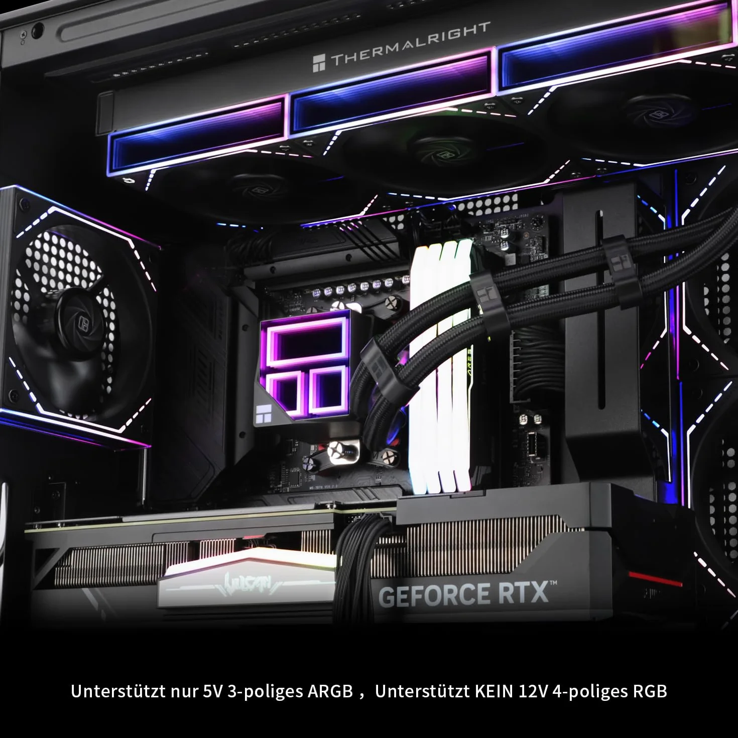 Thermalright Frozen Infinity 360 BLACK chłodnica wody do procesora 360 Aio, 360mm Aio, potrójny wentylator TL-M12 PWM, do AM4/AM5, Intel LGA1851/1700/1150/1151/2011