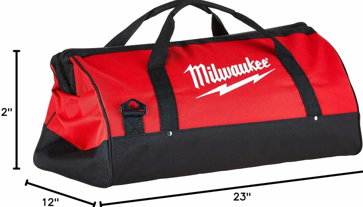 Milwaukee Wytrzymała płócienna torba na narzędzia 63 x 30 cm z paskiem na ramię i 6 kieszeniami wewnętrznymi