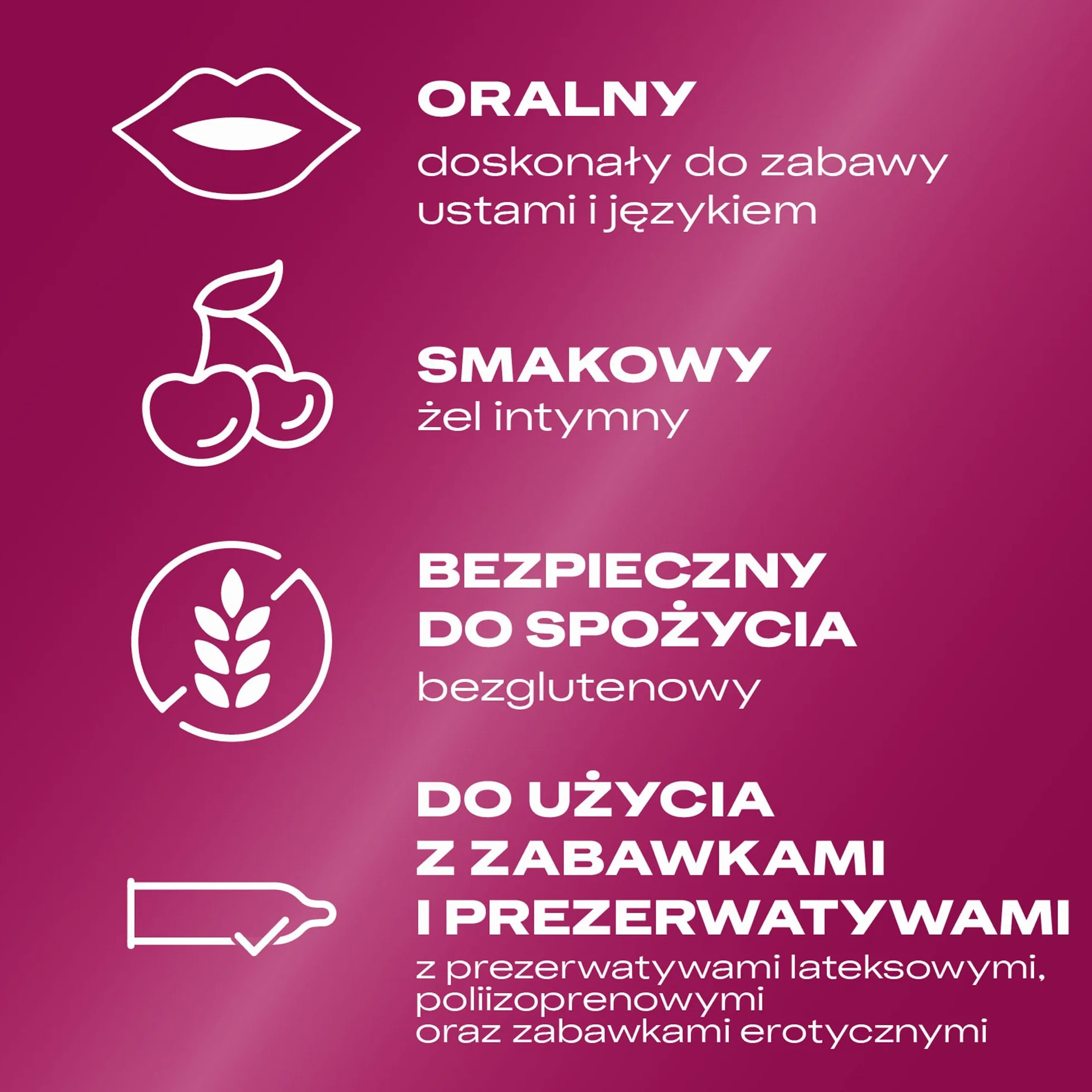 Durex Żel intymny wiśniowy o smaku i zapachu wiśni bez cukru 50 ml