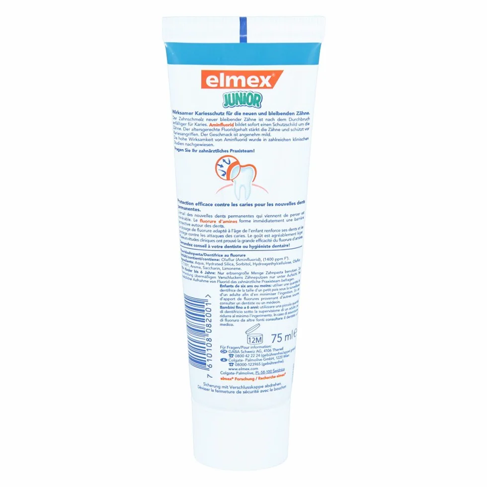 Elmex Junior Pasta do Zębów, 75 ml