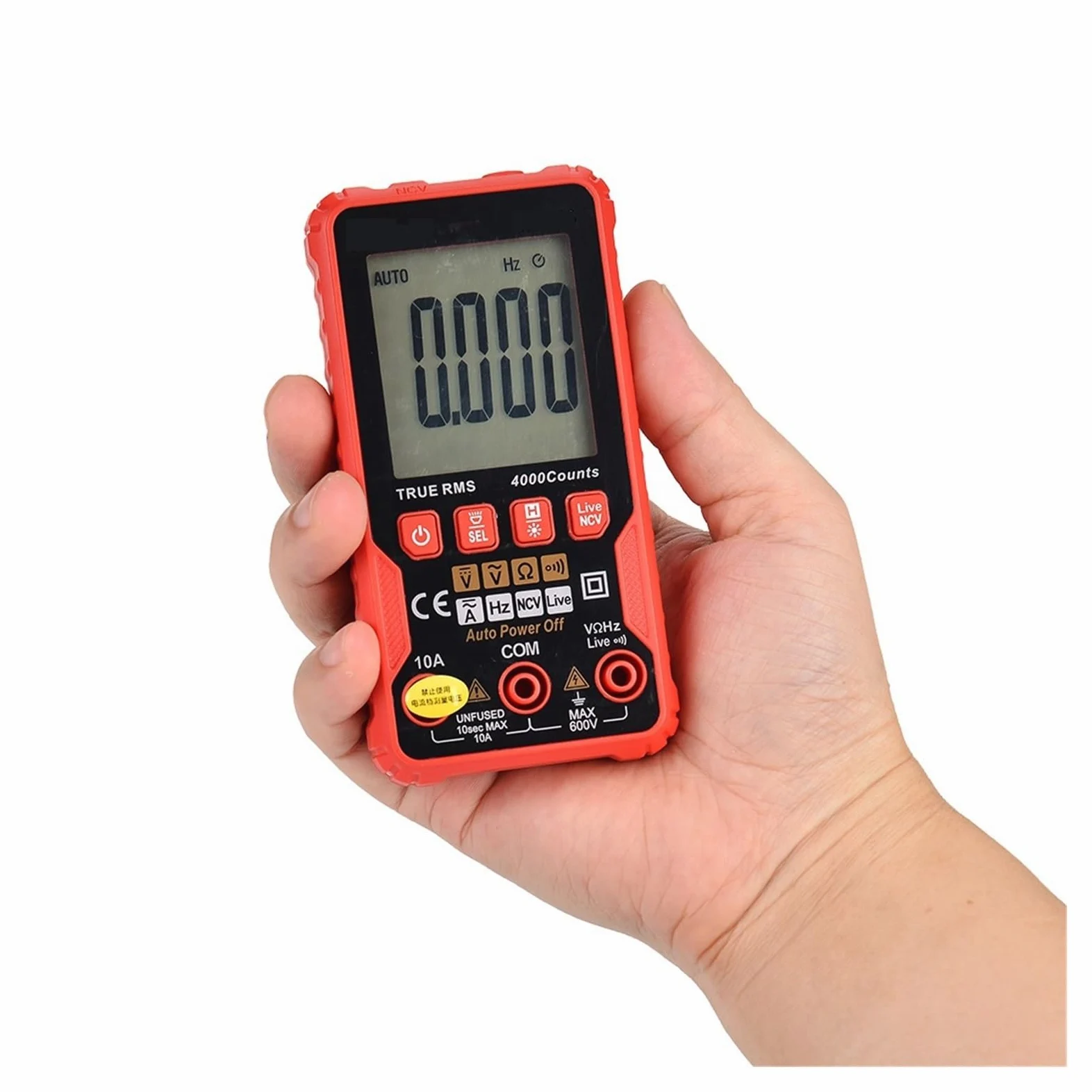 Cyfrowy Multimetr 4000 Zlicza Ture AC DC NCV Inteligentny Tester Ohm Pojemność Miernik Napięcia Szybko Dokładnie Łatwy Odczyt