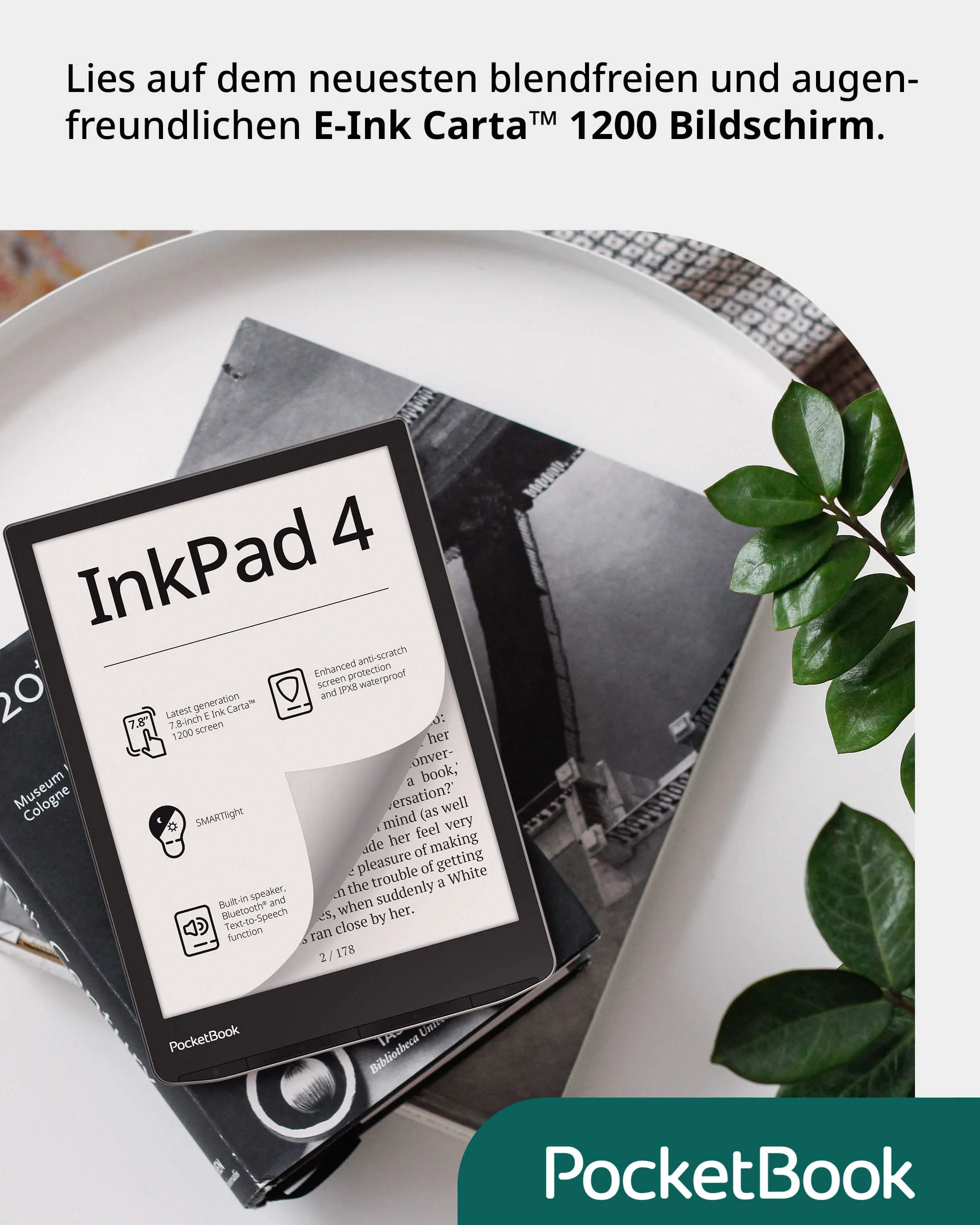 Pocketbook Inkpad 4 PB743G-U-WW-B Czytnik E-Booków, Stardust Silver, 32 GB