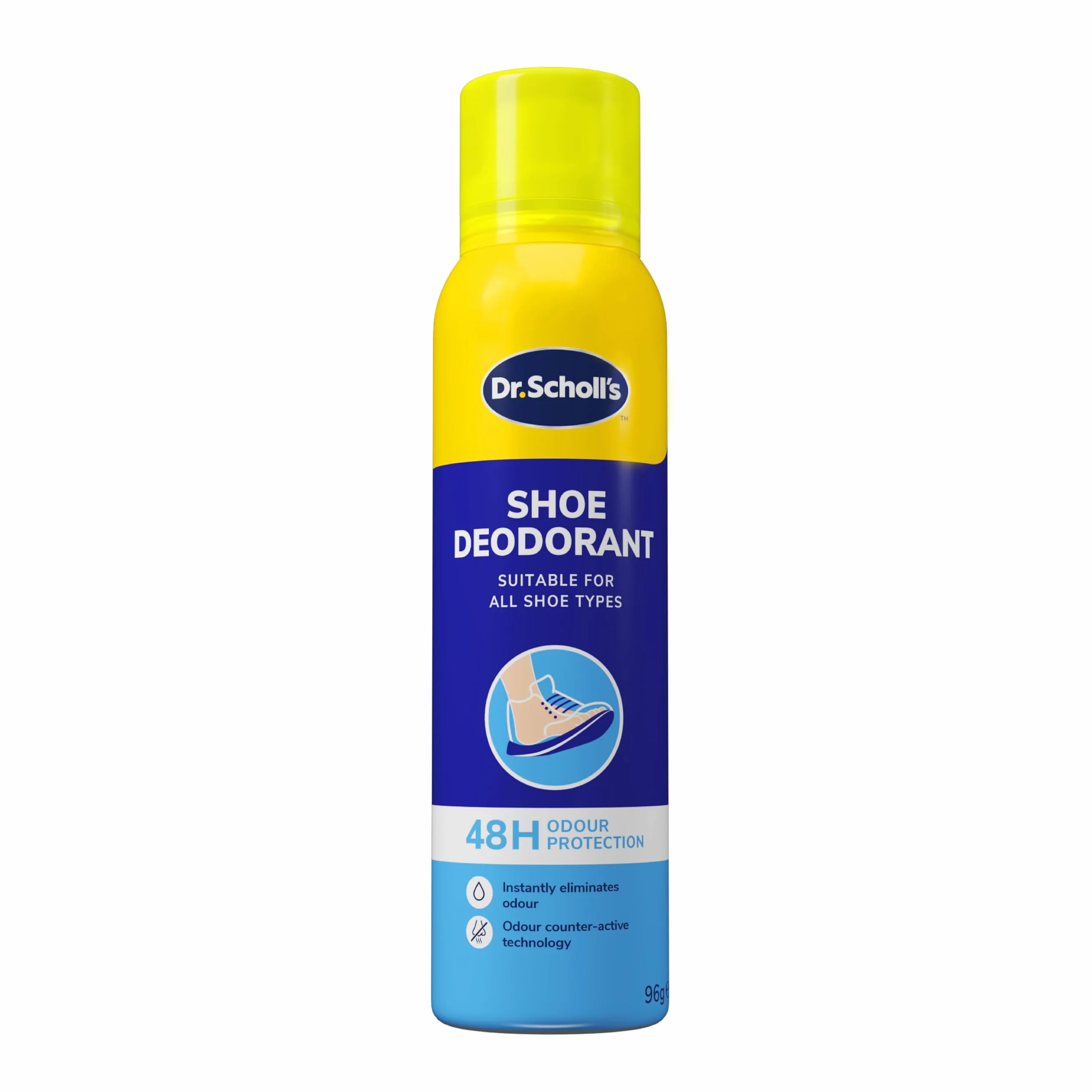 Scholl Fresh Step Antyzapachowy dezodorant w sprayu, eliminuje nieprzyjemny zapach do 24 godzin. Świeży zapach, szybkoschnący, odpowiedni do wszystkich rodzajów butów, butów do biegania, sportów i