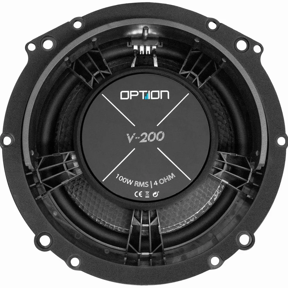 Option System głośników przednich AIR kompatybilny z VW T5/T6-100% Plug & Play - w zestawie pierścienie uszczelniające głośnikowe - 100 W RMS, wydajność 91 dB