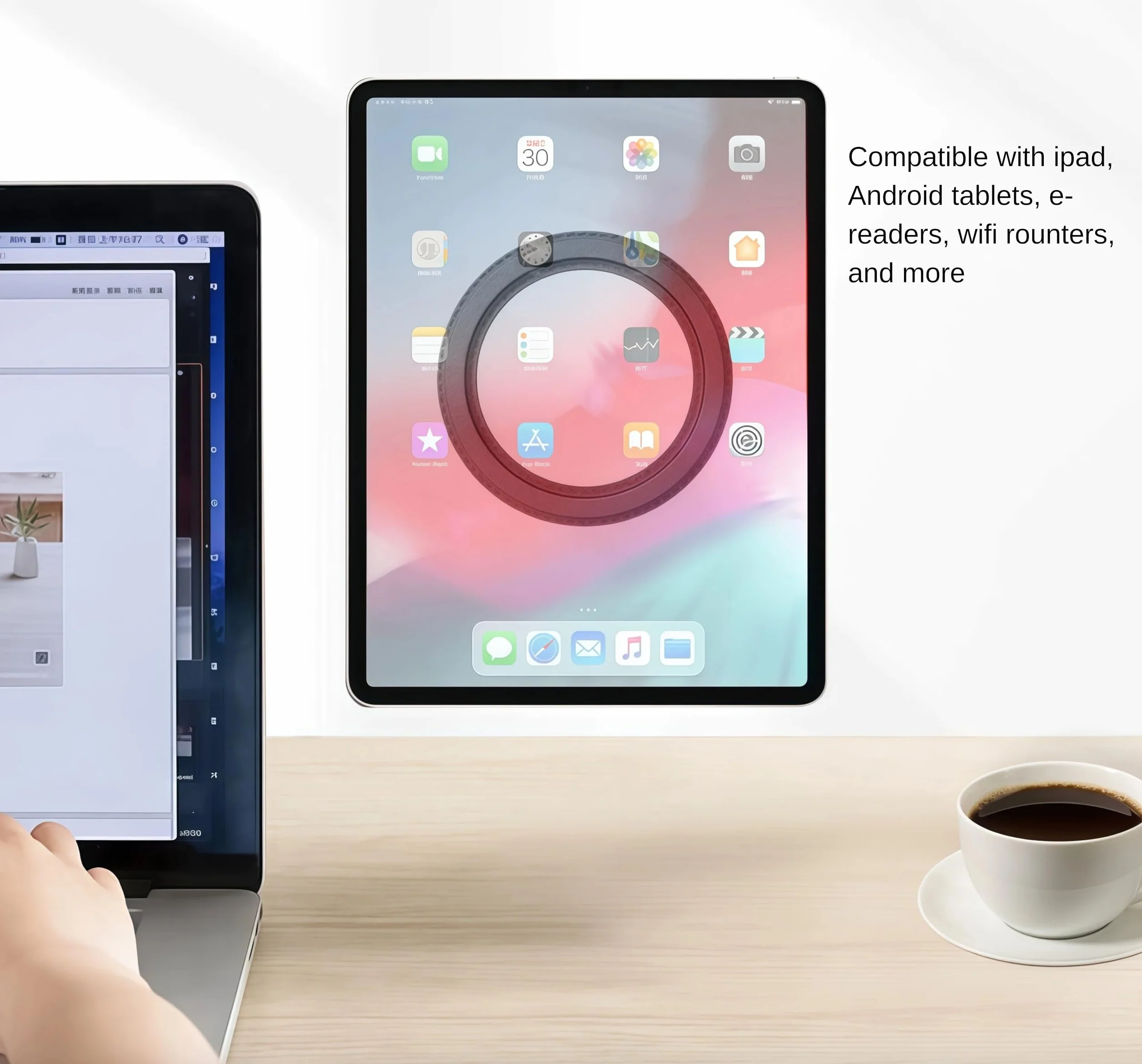 Magnetyczny Uchwyt Ścienny na Tablet MagSafe iPad 10. Generacji M5 M4 M3 | Silne Mocowanie z Klejem
