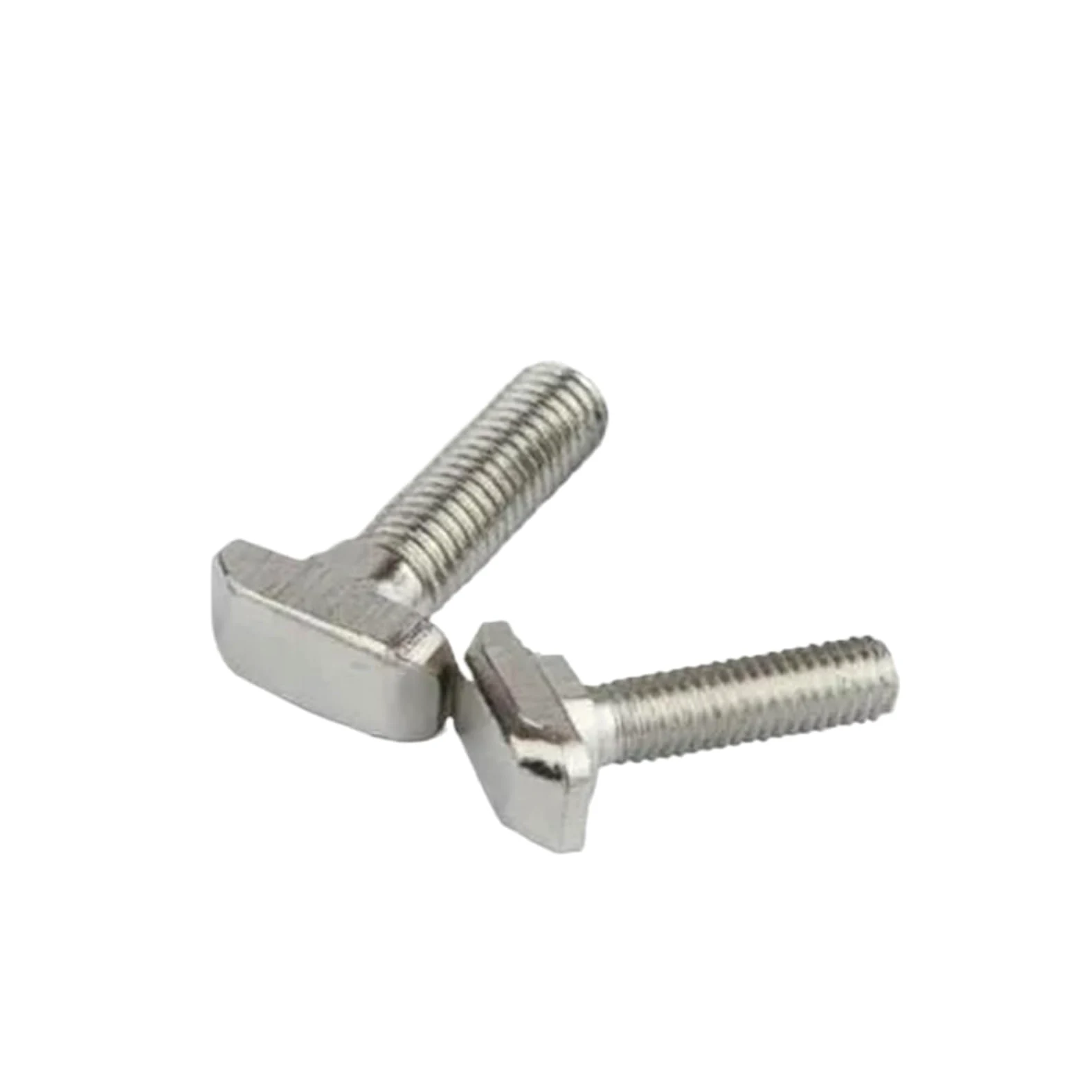 Śruby typu T, 50 szt. śrub M6 z łbem młotkowym, niklowanych, aluminiowych, łączników, profil aluminiowy 30(30series M6x20)