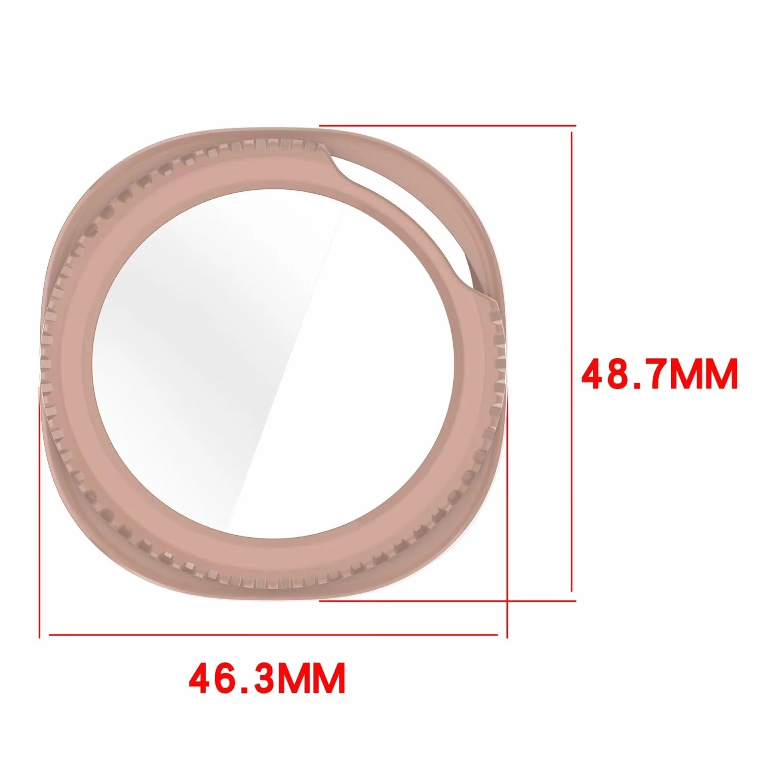 FTRONGRT Etui kompatybilne z Samsung Galaxy Watch 8 Classic, PC + folia hartowana, odporna na zarysowania wszechstronna obudowa ochronna. Przezroczyste