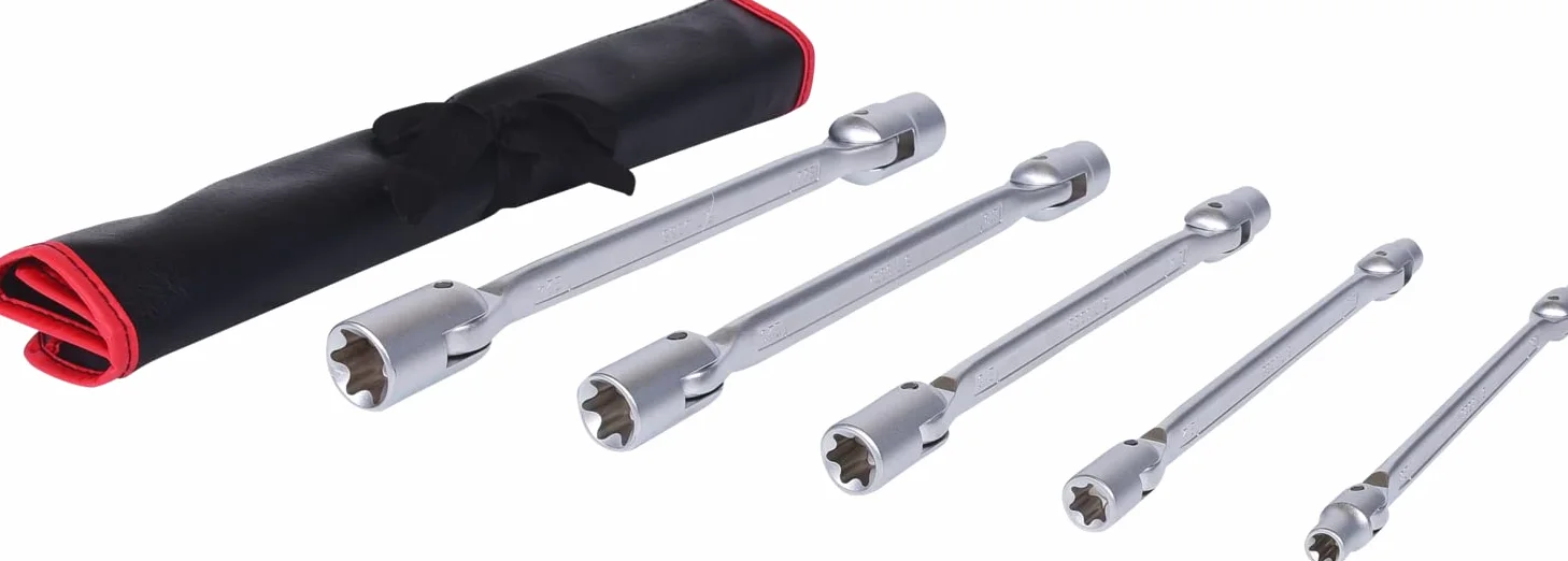 KS Tools 517.0340 Zestaw podwójnych kluczy przegub Torx-E, 5-szt, E6xE8-E22xE24
