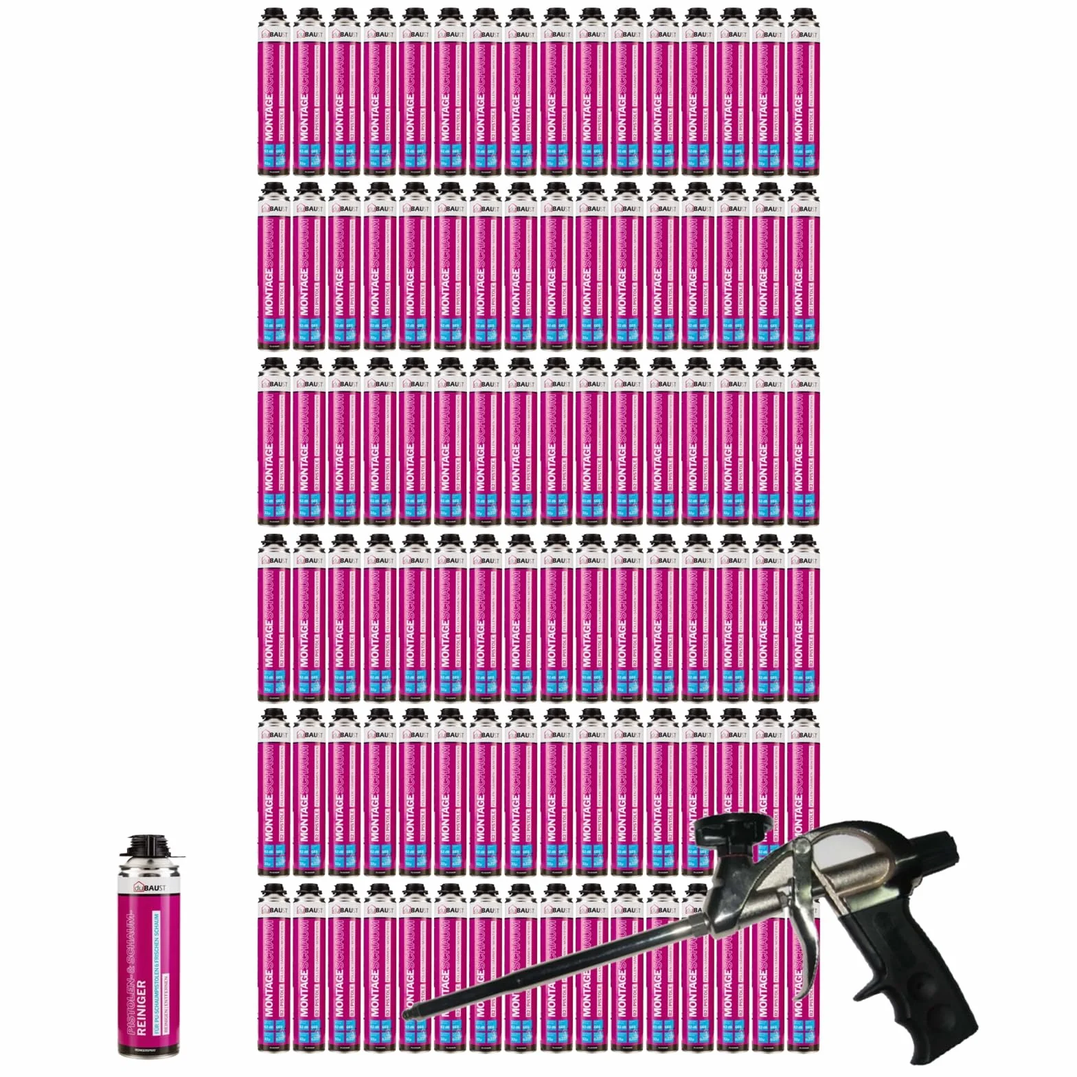 MSP24 Pianka konstrukcyjna/montażowa Pianka pistoletowa 750 ml Połączone zestawy PU Pianka izolacyjna o wysokiej izolacji akustycznej B2 (ze środkiem czyszczącym PRS24 500 ml + pistolet do