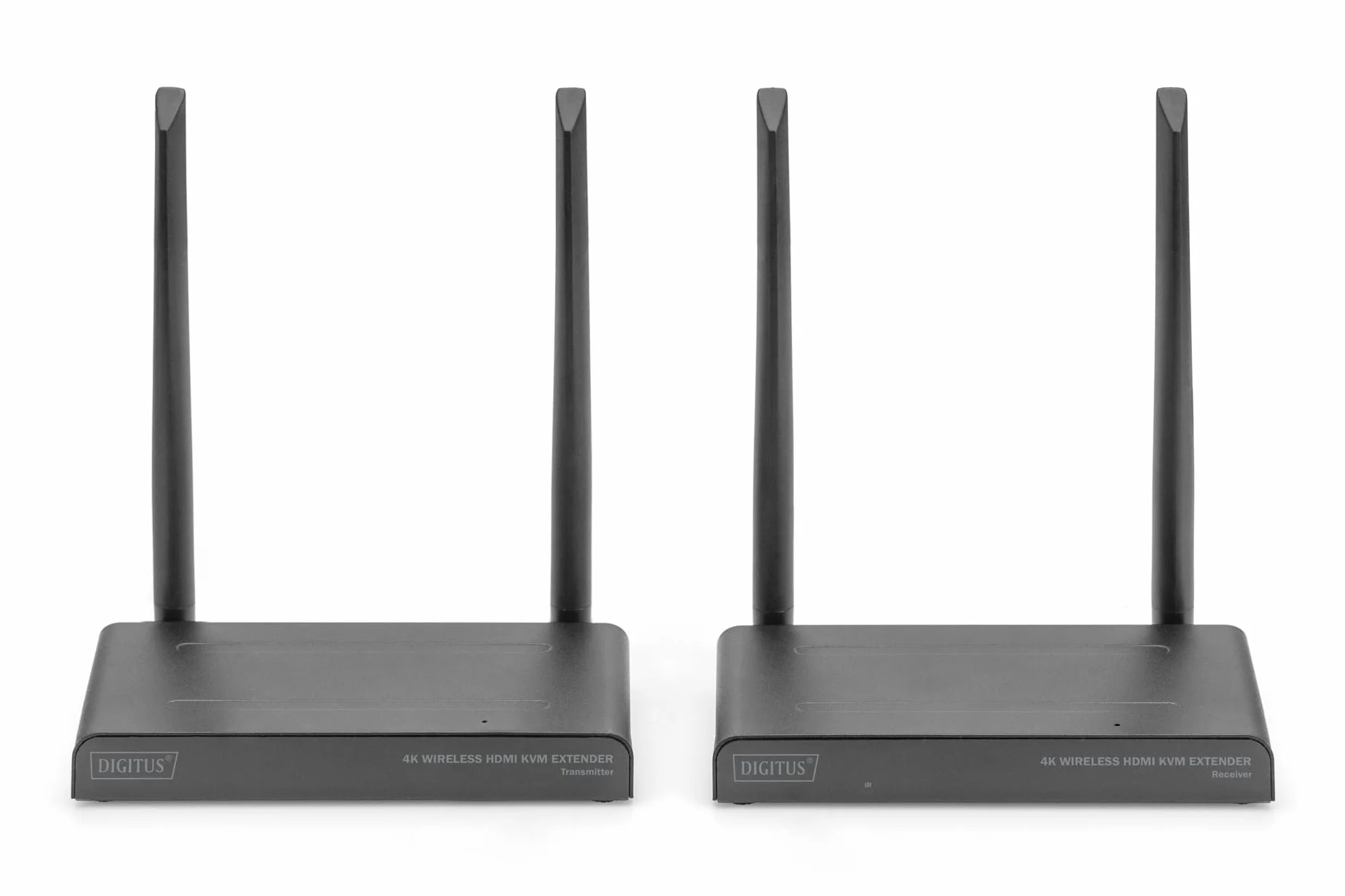 DIGITUS DS-55328 Bezprzewodowy przedłużacz KVM HDMI 1x4 UHD 4K 30 Hz Zasięg 150 m Zestaw nadajnika i odbiornika Loop-Out IR HDMI 2.0 HDCP 2.2