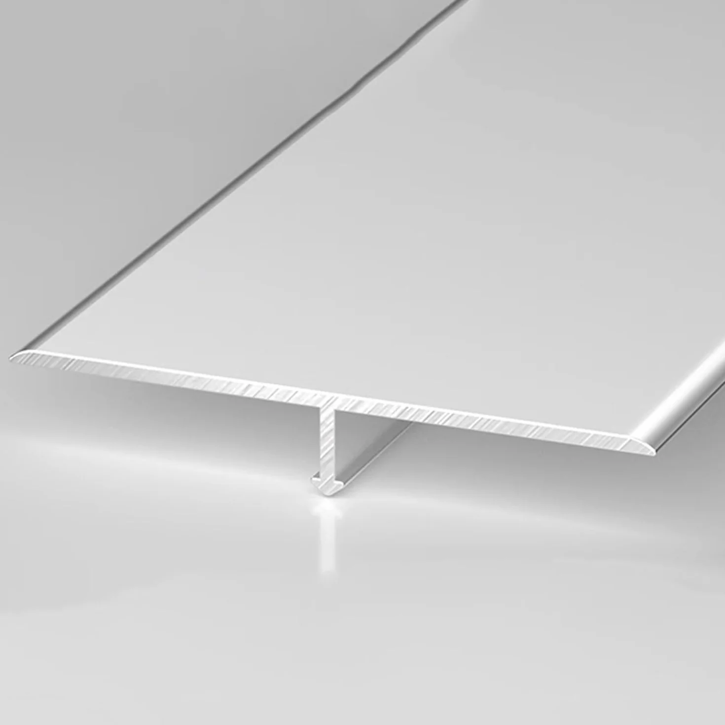 Aluminiowa listwa wykończeniowa T 50 mm x 9 m do płytek drewnianych podłóg betonowych - srebrna krawędź przejściowa idealna do renowacji domu i projektów DIY