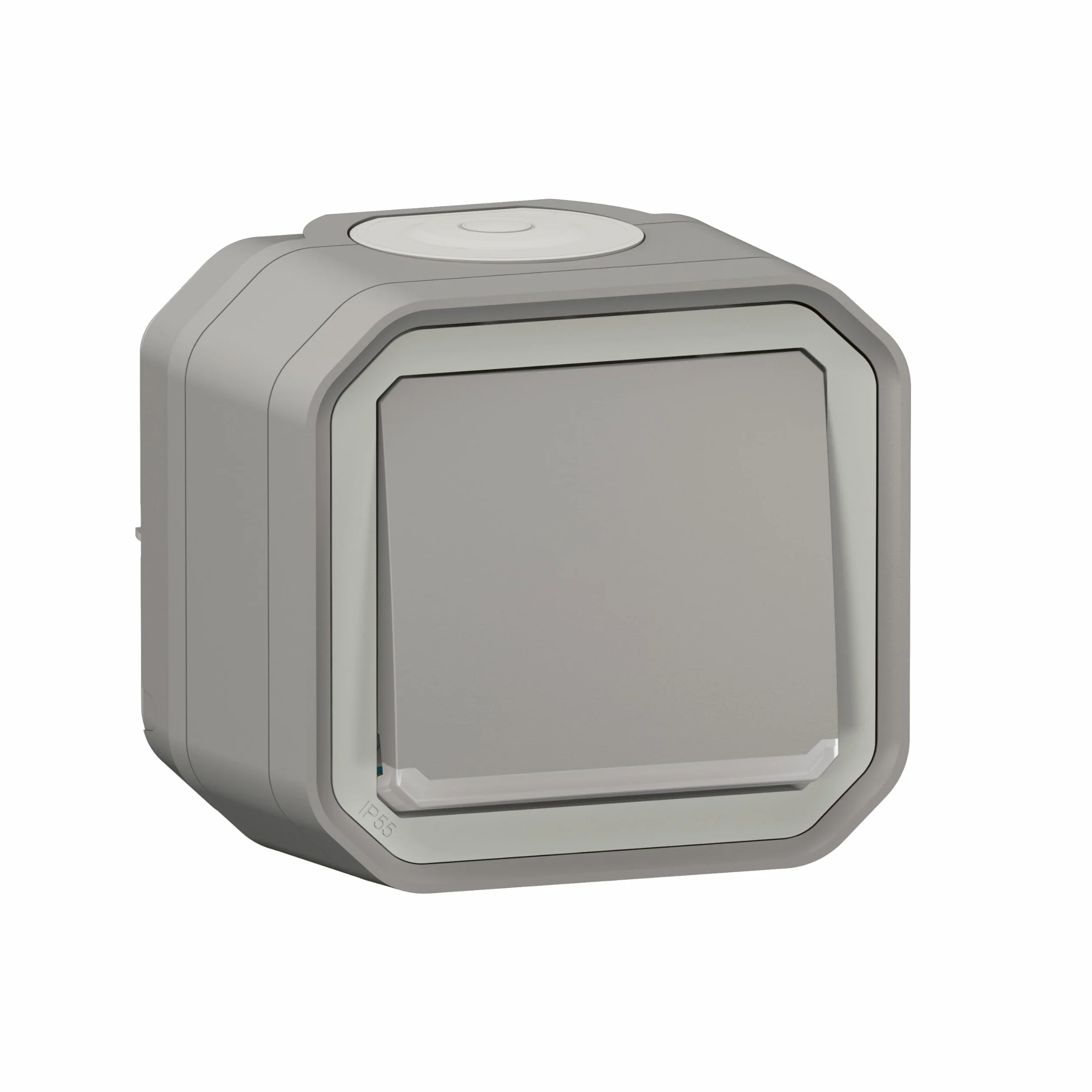 LEGRAND przełącznik światła LED z wodoodpornym wskaźnikiem Plexo Grey 10A 250~ IP55 IK08 dostarczany kompletny do montażu wystającego