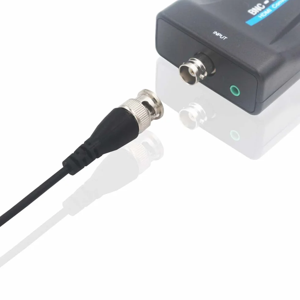 Kabel CCTV BNC 1 m koncentryczny przedłużacz czarny
