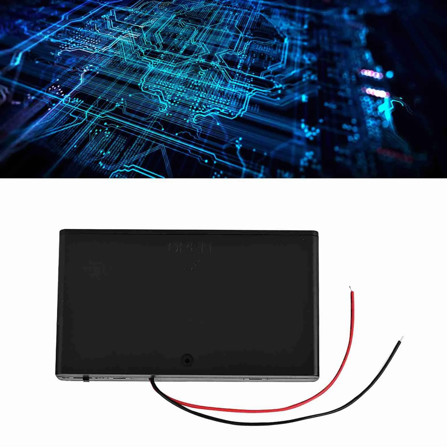 Zerone 12 V 8x obudowa uchwytu baterii AA pudełko do przechowywania baterii ABS czarny