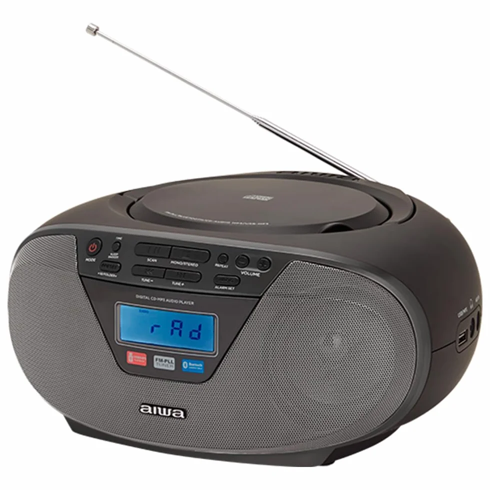 Aiwa BBTU-400BK przenośne radio CD Bluetooth USB czarny