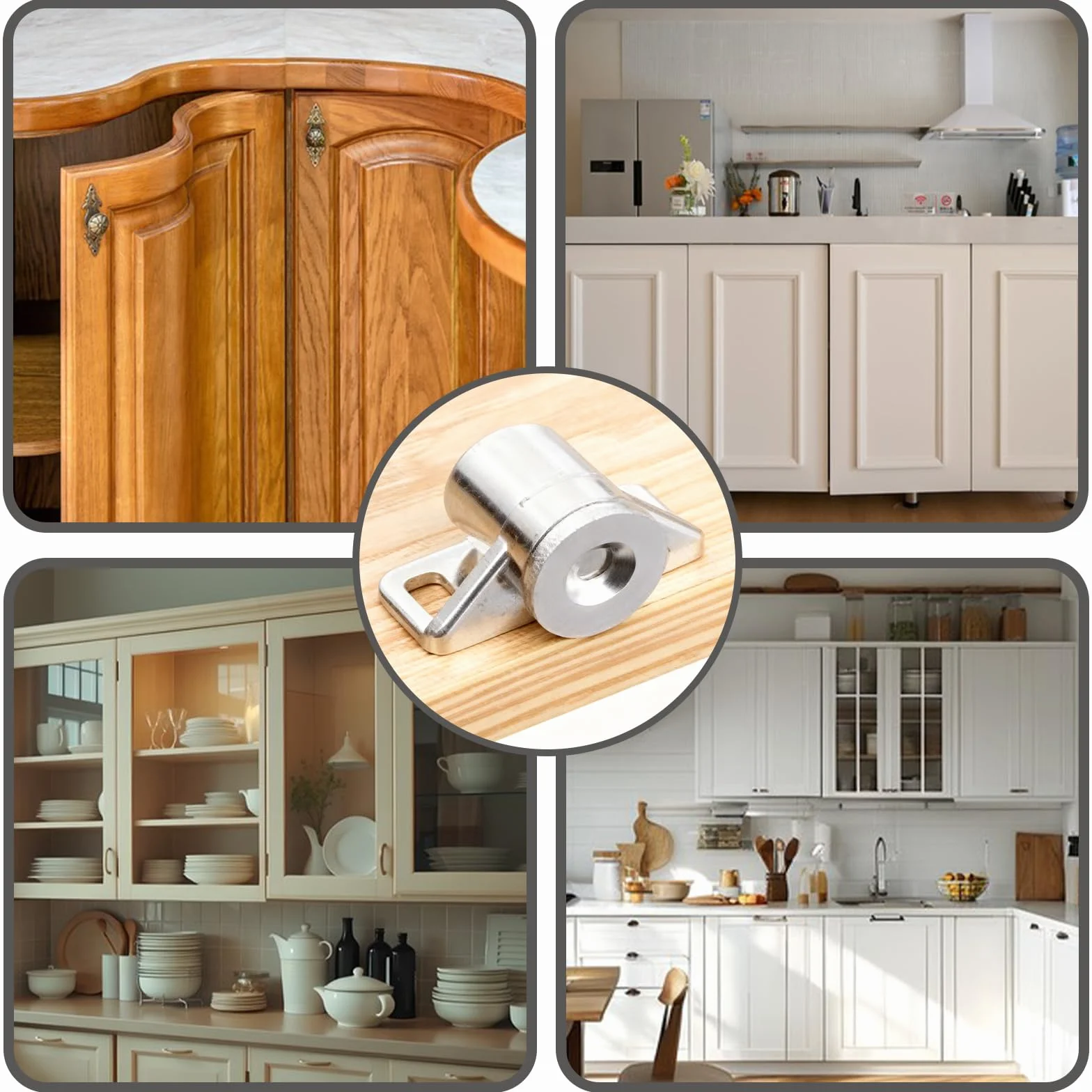 4 sztuki magnesu do drzwi, magnes do szafki ze stopu cynku, mocne zamknięcie magnetyczne do szafki, długotrwała magnetyczna siła, łatwe do zainstalowania, nadaje się do szafek, szuflad