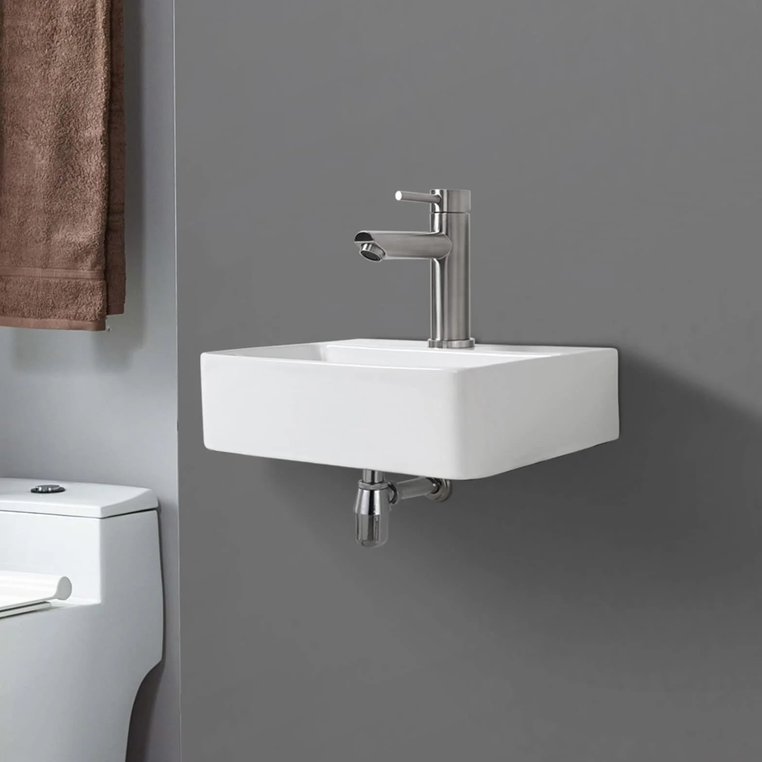 Ibergrif M41101, Umywalka ceramiczna, Biały
