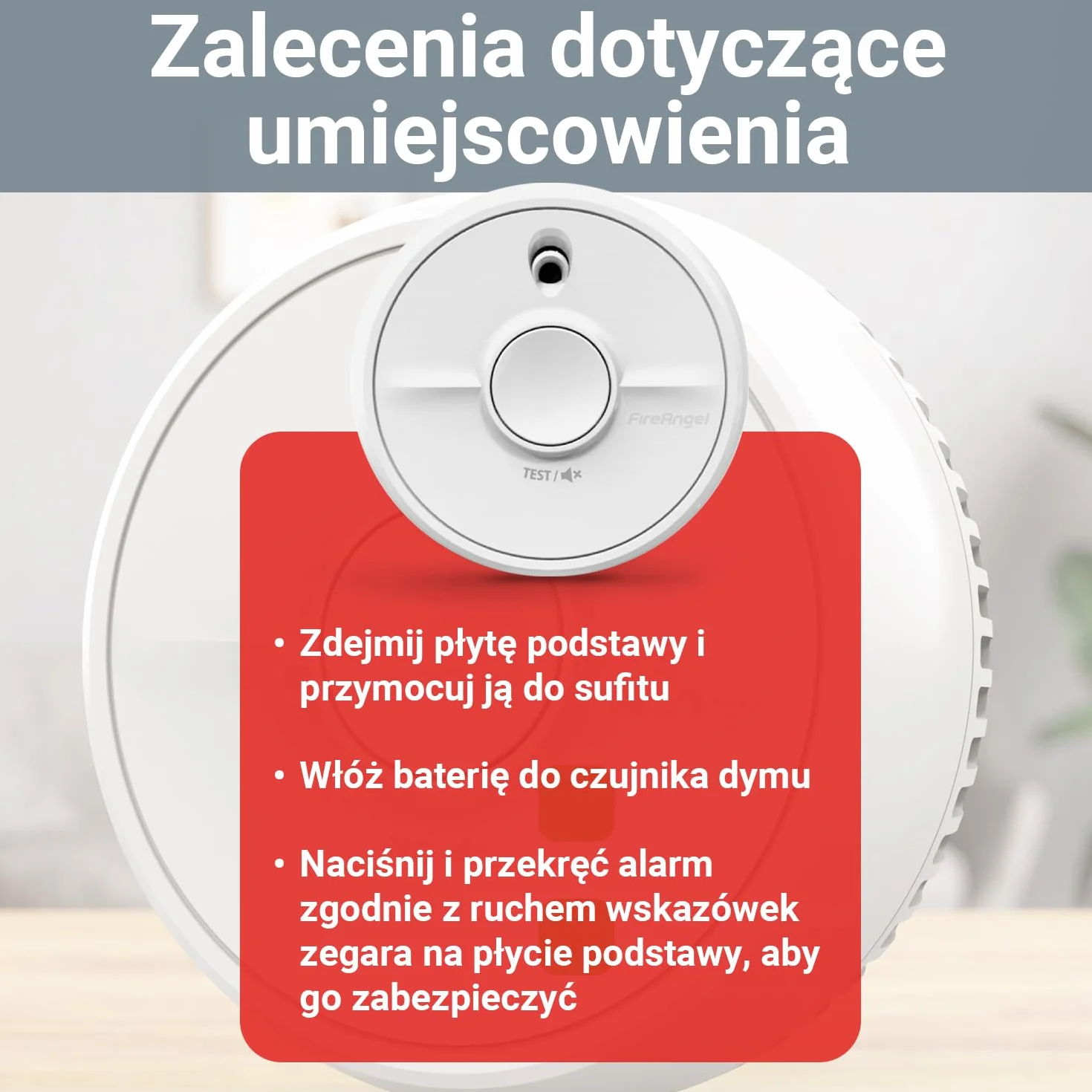 Fire Angel SB5-INT Czujnik Dymu – Detektor Dymu Odporny na Opary Kuchenne, Optyczny Czujnik Przeciwpożarowy z Wymienną Baterią – Czujka Przeciwpożarowa