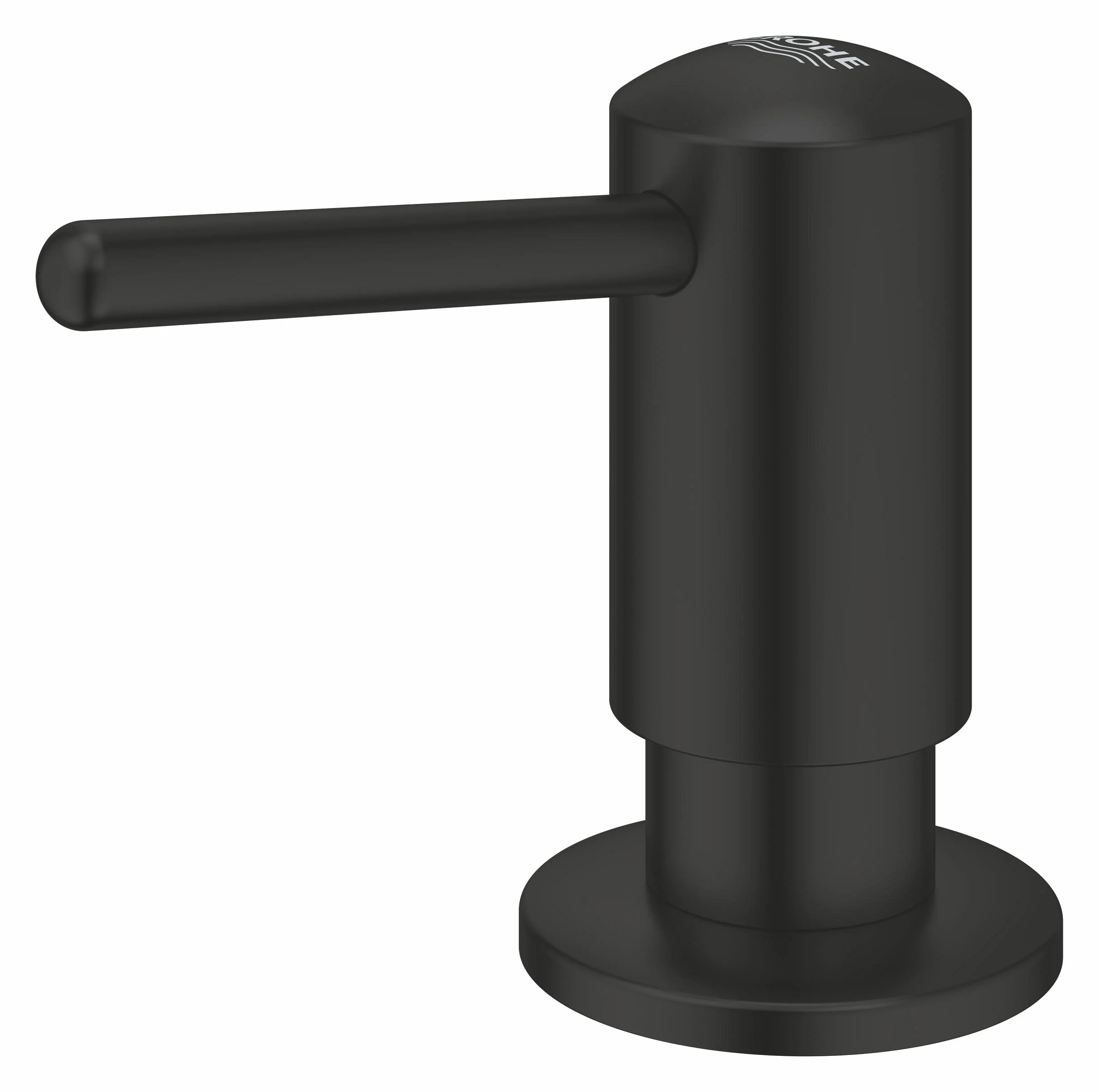 GROHE Dozownik mydła do kuchni (dozownik płynu do mycia mydła w płynie, pojemnik 500 ml do montażu pod zlewozmywakiem kuchennym, obsługiwany również ramieniem lub łokciem), czarny, 1021652430