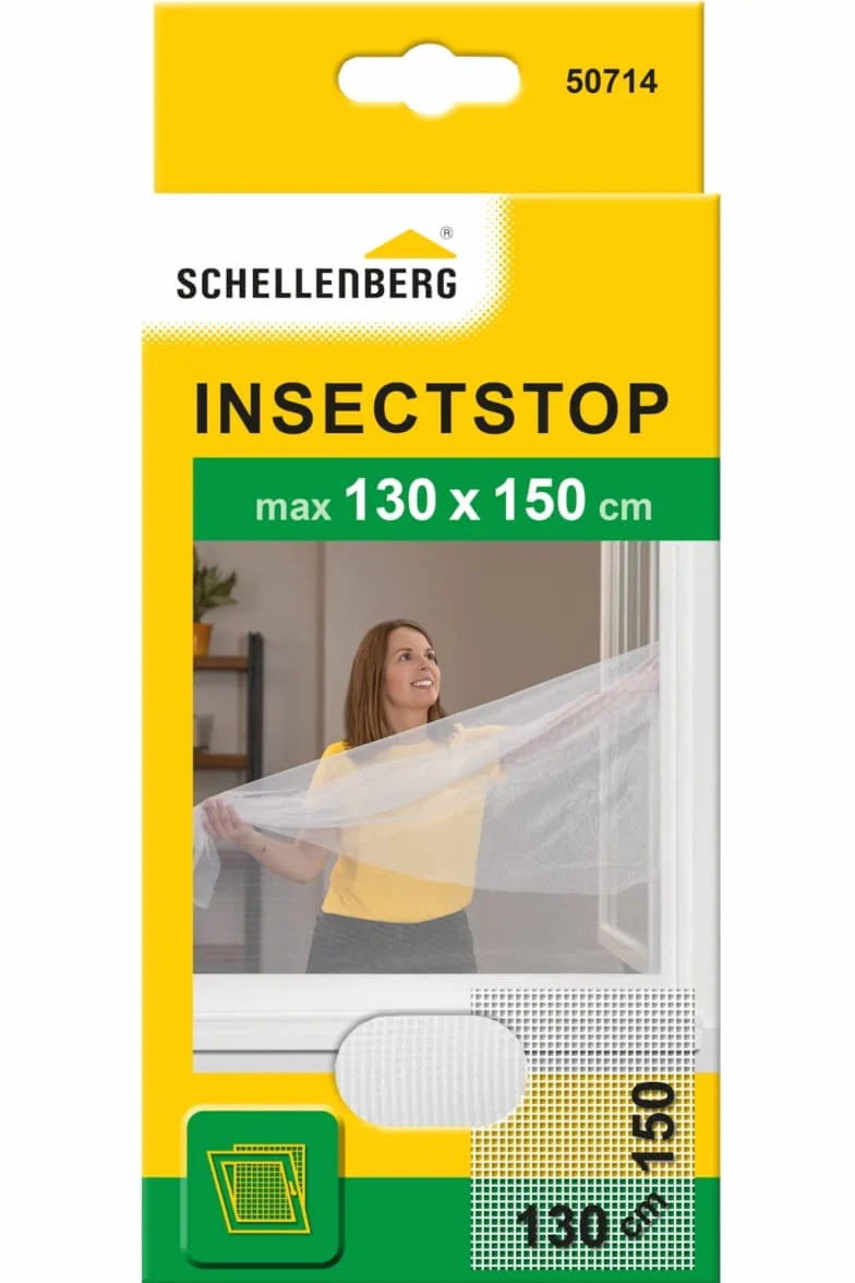 Schellenberg 50714 Moskitiera na okno, 130 x 150 cm, biała