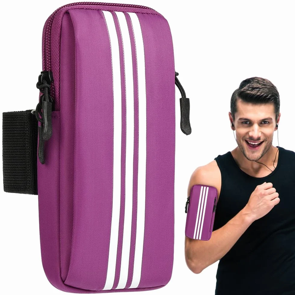 Torba na ramię na telefon komórkowy, uchwyt do biegania, opaska na nadgarstek, fitness
