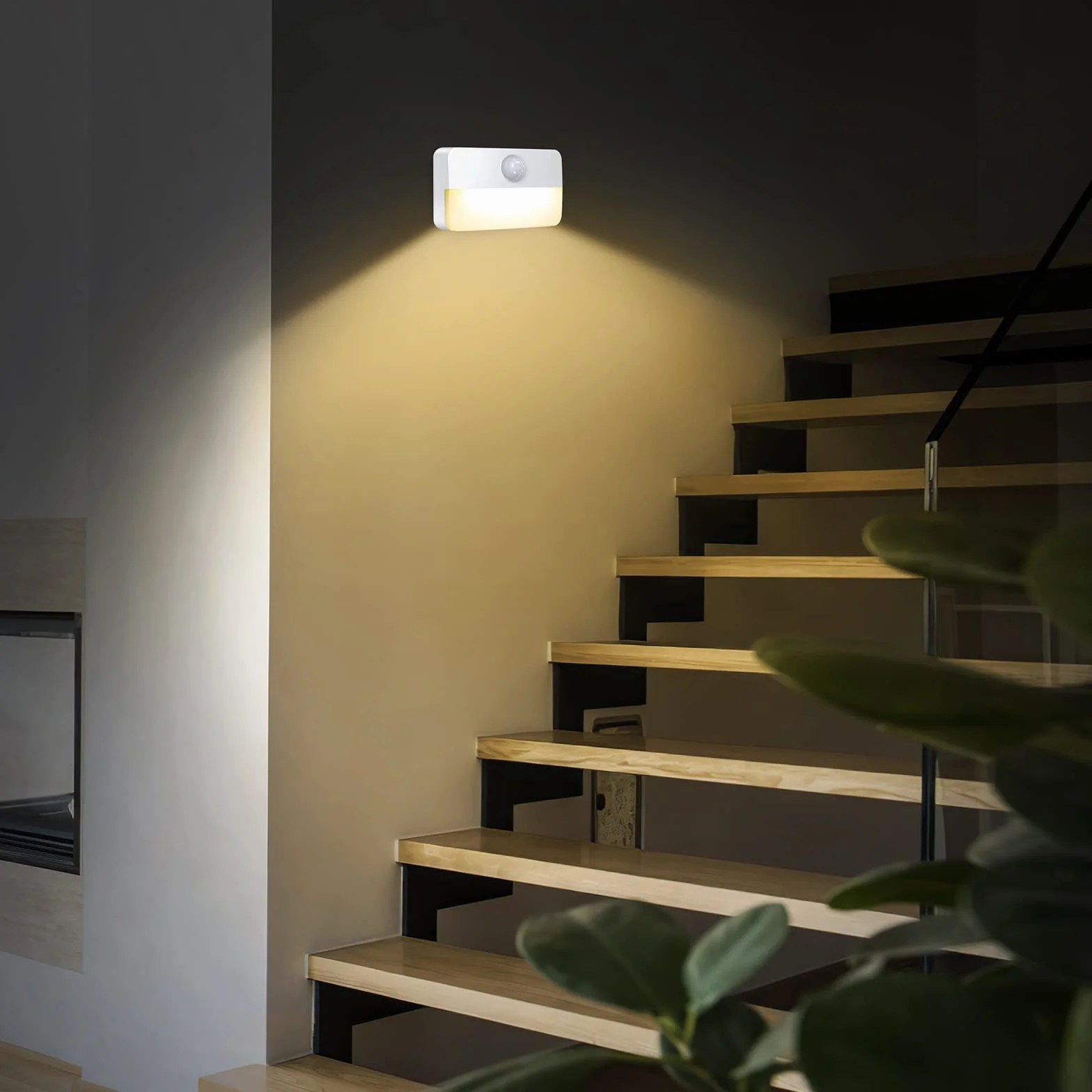 Lampka nocna LED z czujnikiem ruchu, na baterie, lampka nocna dla niemowląt, automatyczne włączanie/wyłączanie, idealna do sypialni, pokoju dziecięcego, schodów