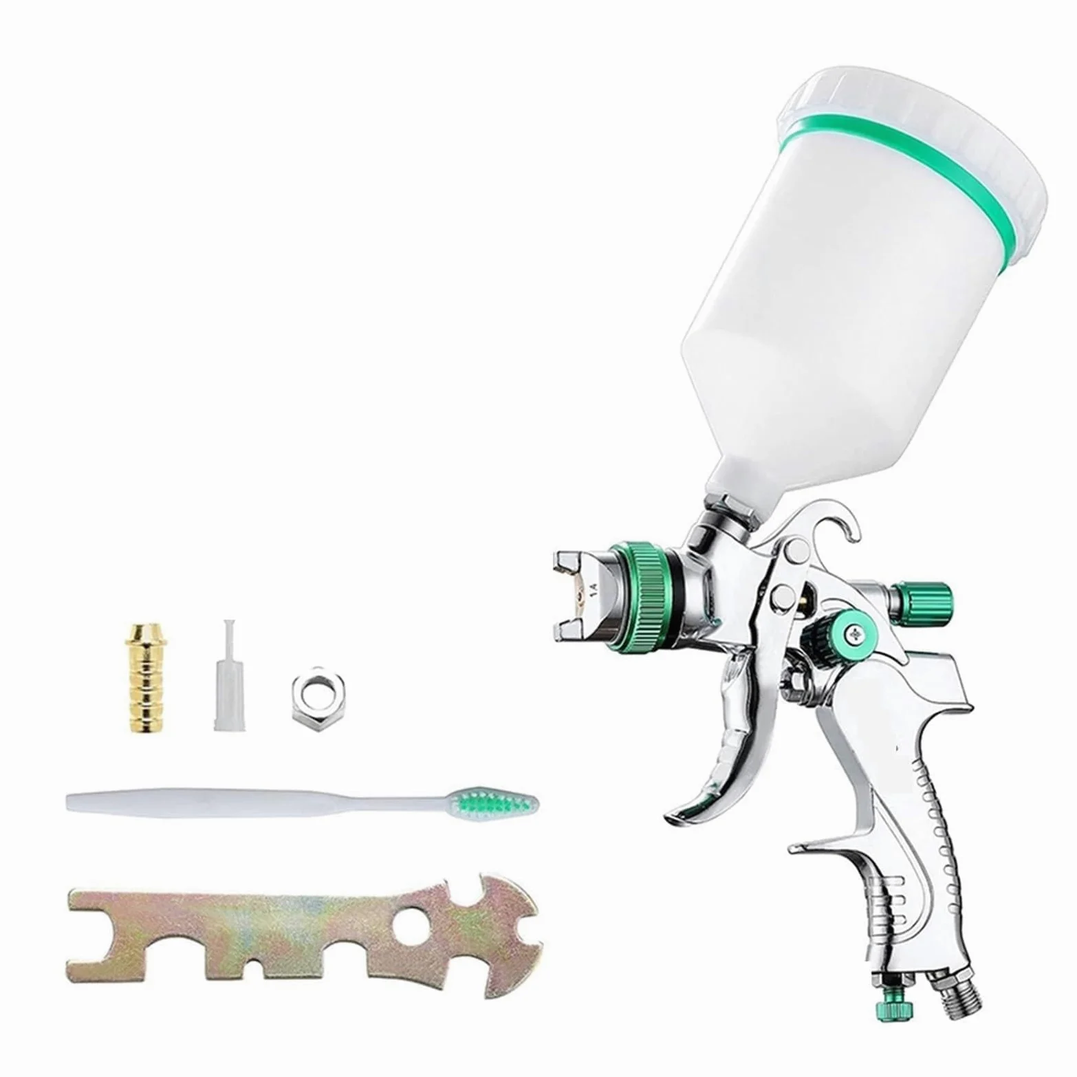 Pistolet natryskowy, Profesjonalny pistolet natryskowy 1.4/1.7/2.0/2.5 Mm pistolet natryskowy z dyszą stalową DIY zestaw farb w sprayu przenośny pistolet do malowania samochodu | SET B