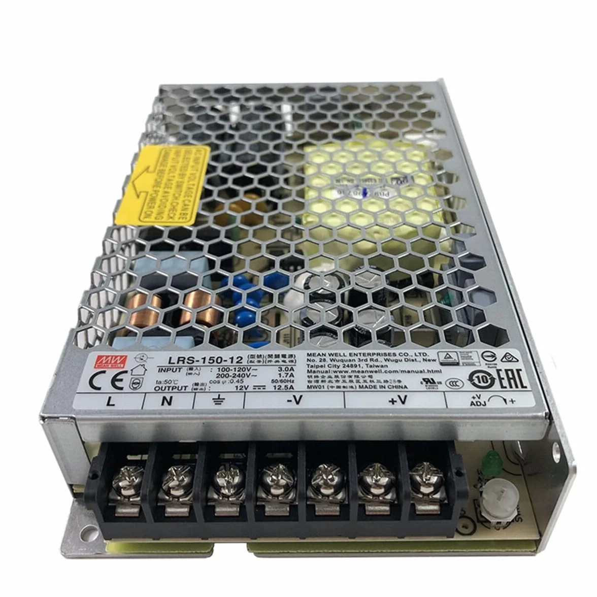 MeanWell LRS-150-12, Zasilacz Max 150W DC 12V IP20 Transformator Mean Well dla Led