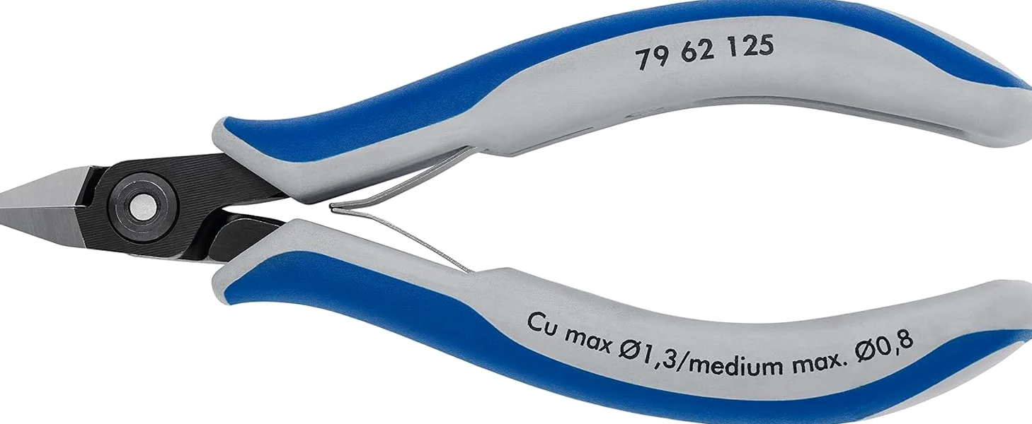 KNIPEX Precyzyjne szczypce tnące boczne dla elektroników z osłonkami wielokomponentowymi 125 mm, 79 62 125