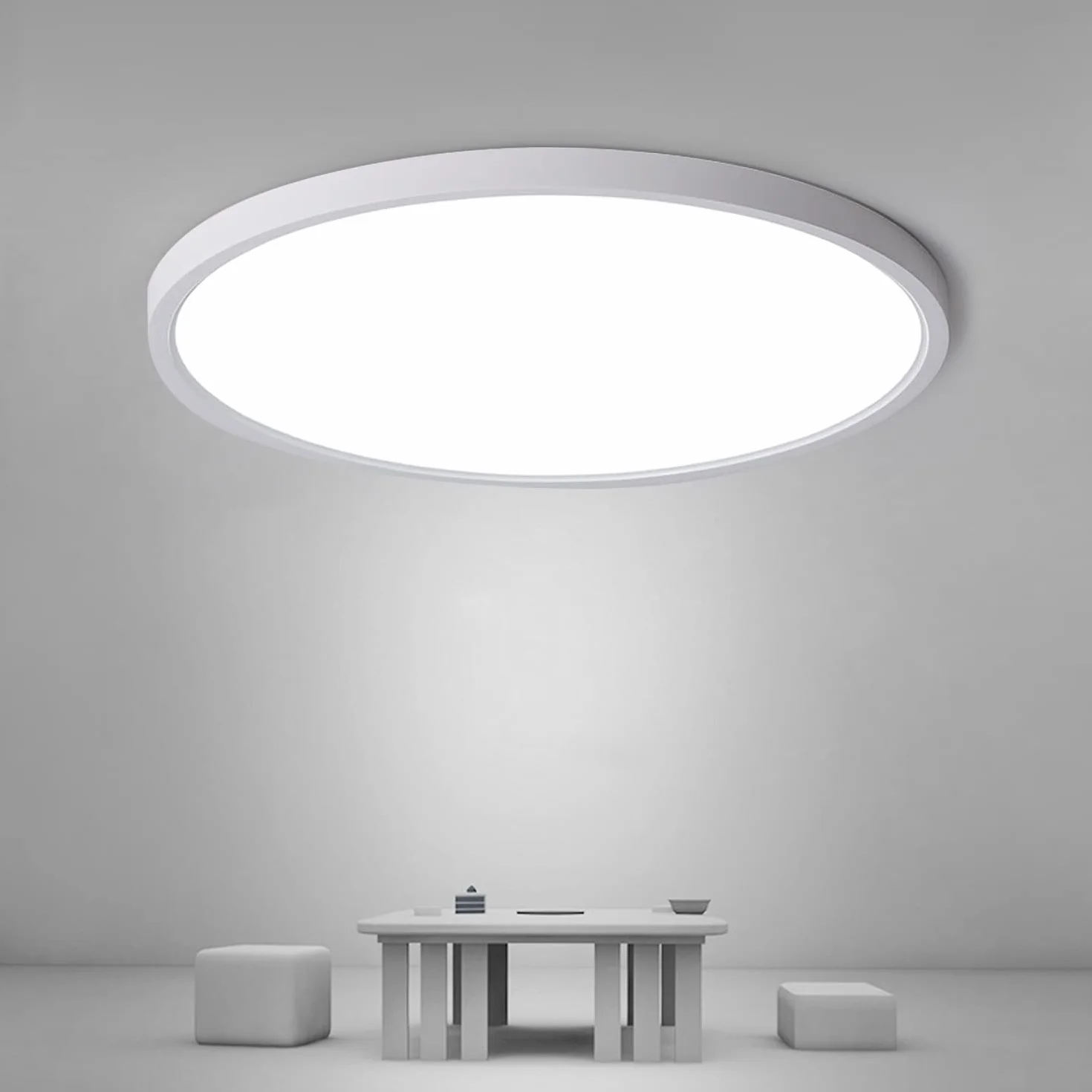 Comely Plafon LED Średnica 30cm, 24W 2160LM Lampa Sufitowa, IP44 Plafon Łazienkowy LED, 6500K Zimna Biel Oprawa Do Sypialni, Łazienki, Kuchni, Korytarza, Balkonu