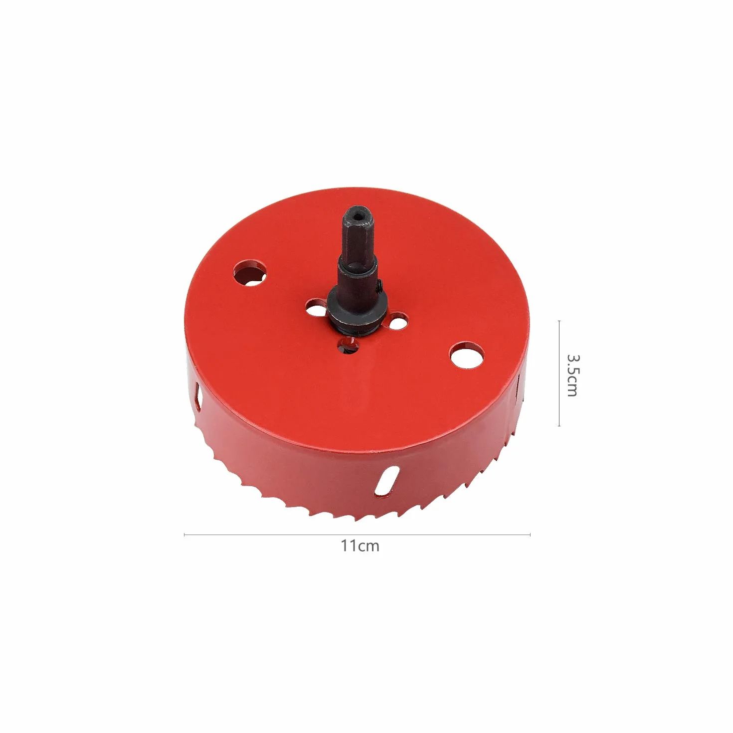 Inntek Otwornica, metal 110 mm M42 HSS otwornica z sześciokątnym trzpieniem i wiertłem do aluminium, żelaza, drewna Ø 110 mm ząb
