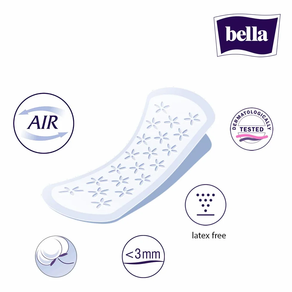 bella Panty Wkładki do slipów New: klasyczne wkładki, 3 sztuki (3 x 60 sztuk) przepuszczające powietrze dla idealnej ochrony