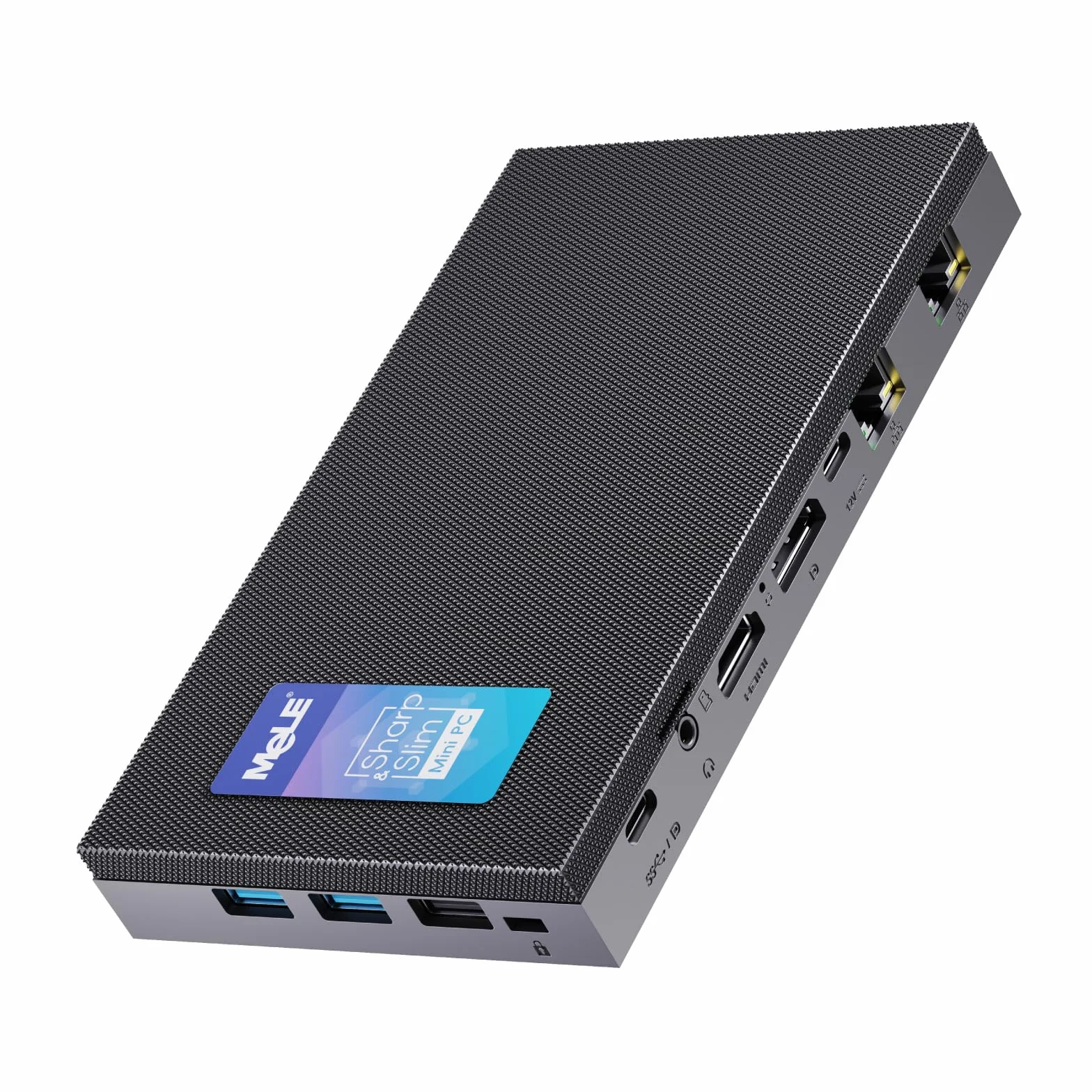 MeLE QuieterDL Fanloze Mini-PC, N100 16GB 512GB, Dual 2.5G LAN HDMI voor IoT