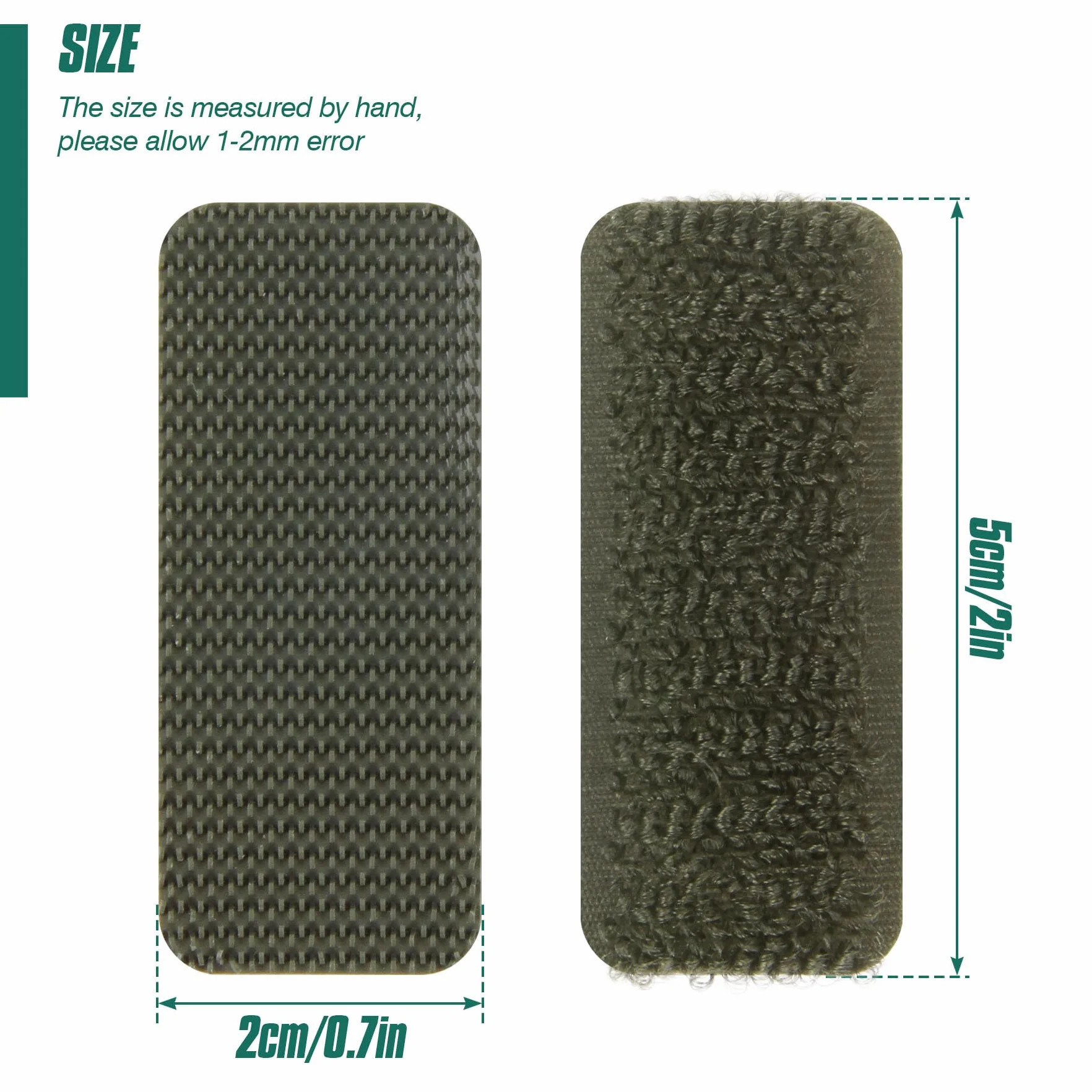 Spesh 40 szt. przyszywanej taśmy na rzep, nieprzylepna tkanina nylonowa, łączniki dotykowe, łączniki do szycia, do ubrań, butów, DIY, zielone i pomarańczowe, 40 szt